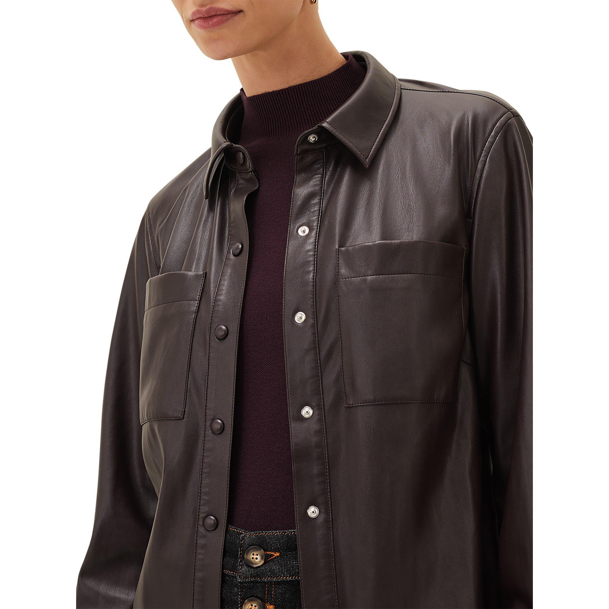 Mulberry - Phase Eight - Women's Aphia Faux Leather Shacket - 4