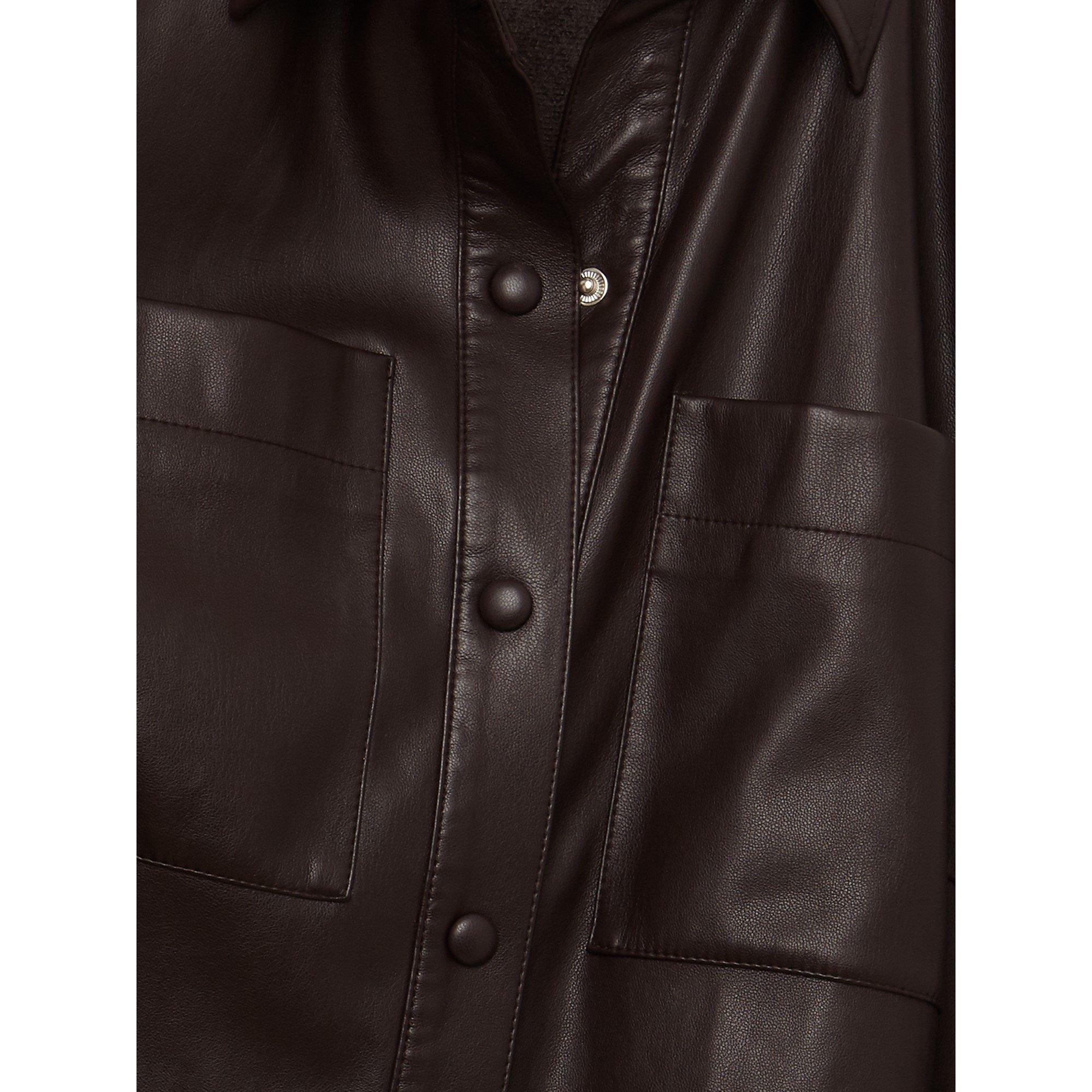 Mulberry - Phase Eight - Women's Aphia Faux Leather Shacket - 5