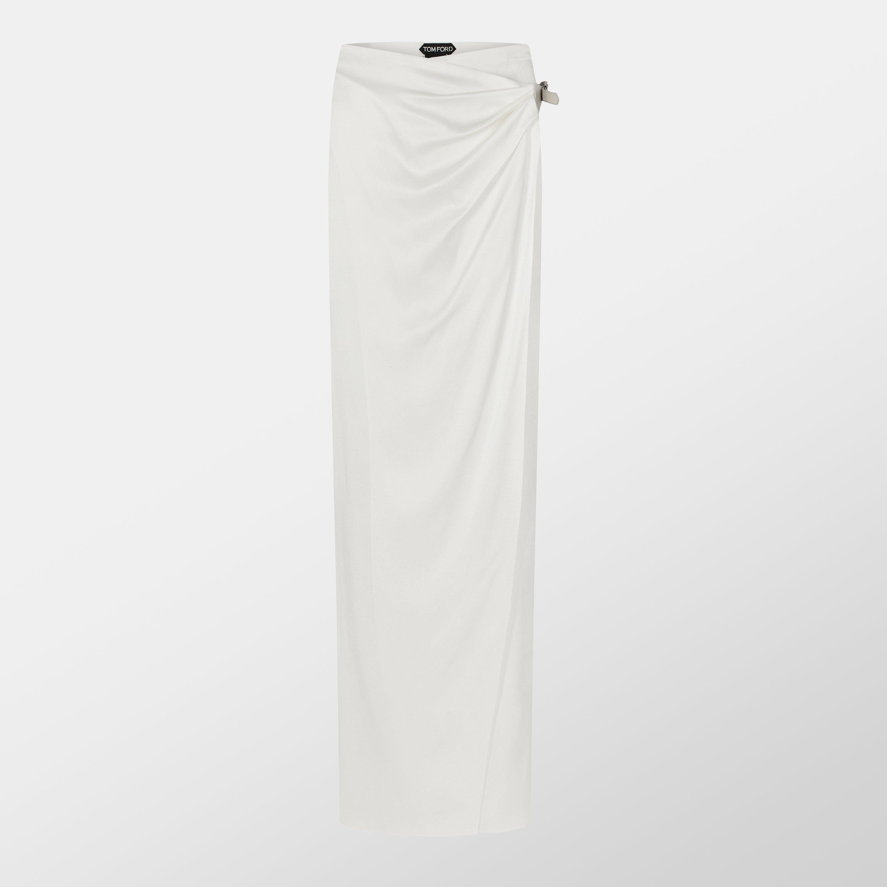 Grunge White - Tom Ford - Women's Silk Maxi Skirt - 1
