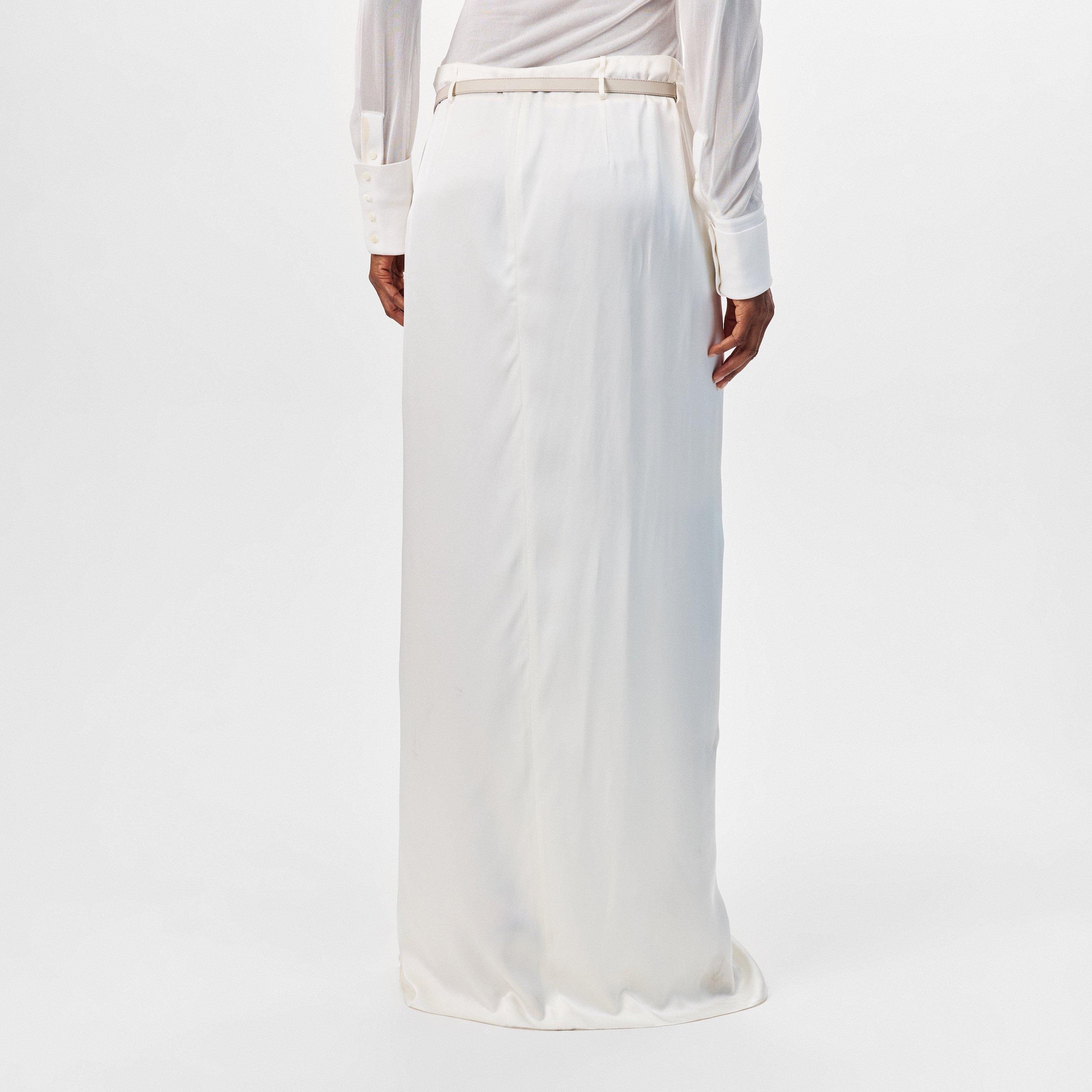 Grunge White - Tom Ford - Women's Silk Maxi Skirt - 4