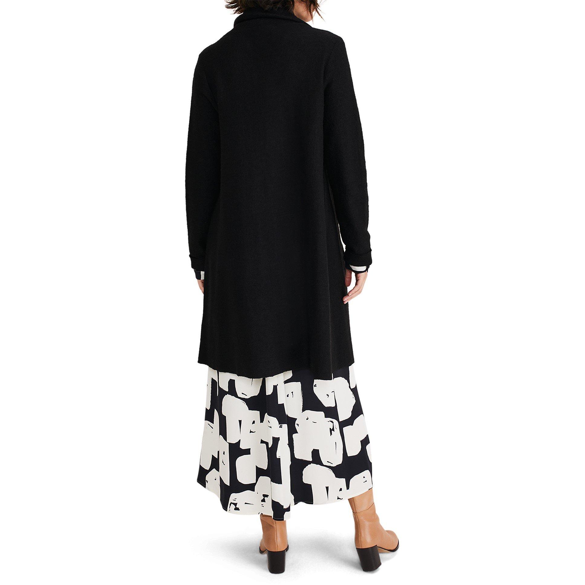 Black - Phase Eight - Women's Bellona Wool Blend Wrap Around Coat - 3