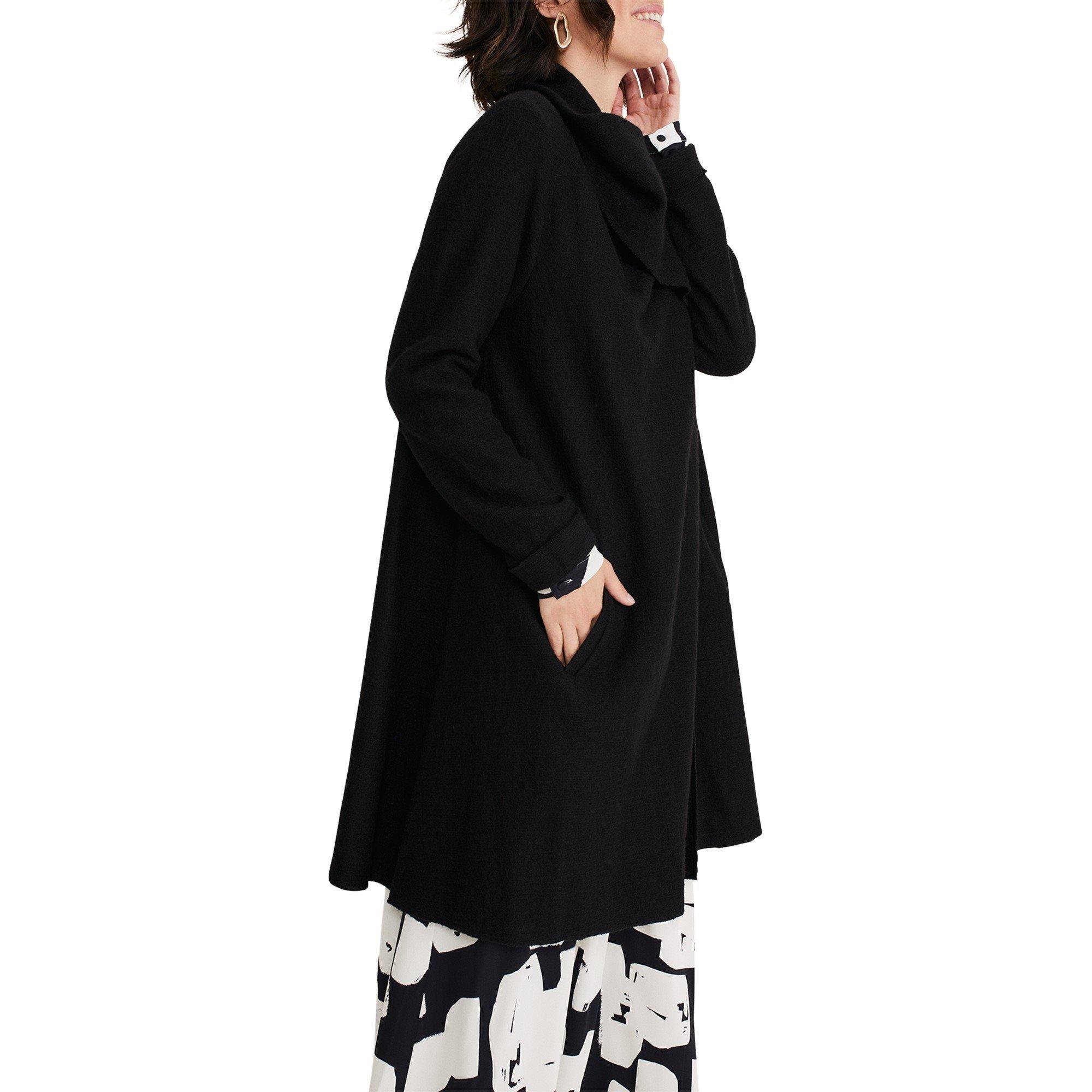 Black - Phase Eight - Women's Bellona Wool Blend Wrap Around Coat - 7