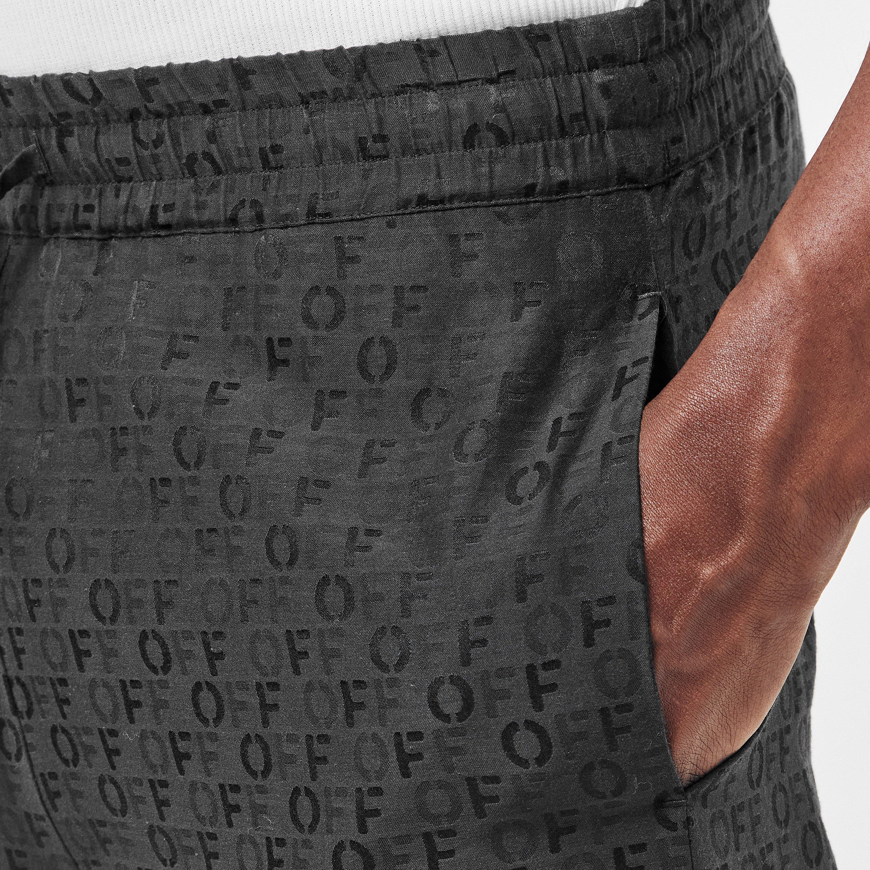 Black - Off White - Men's Pyjama Trousers - 5