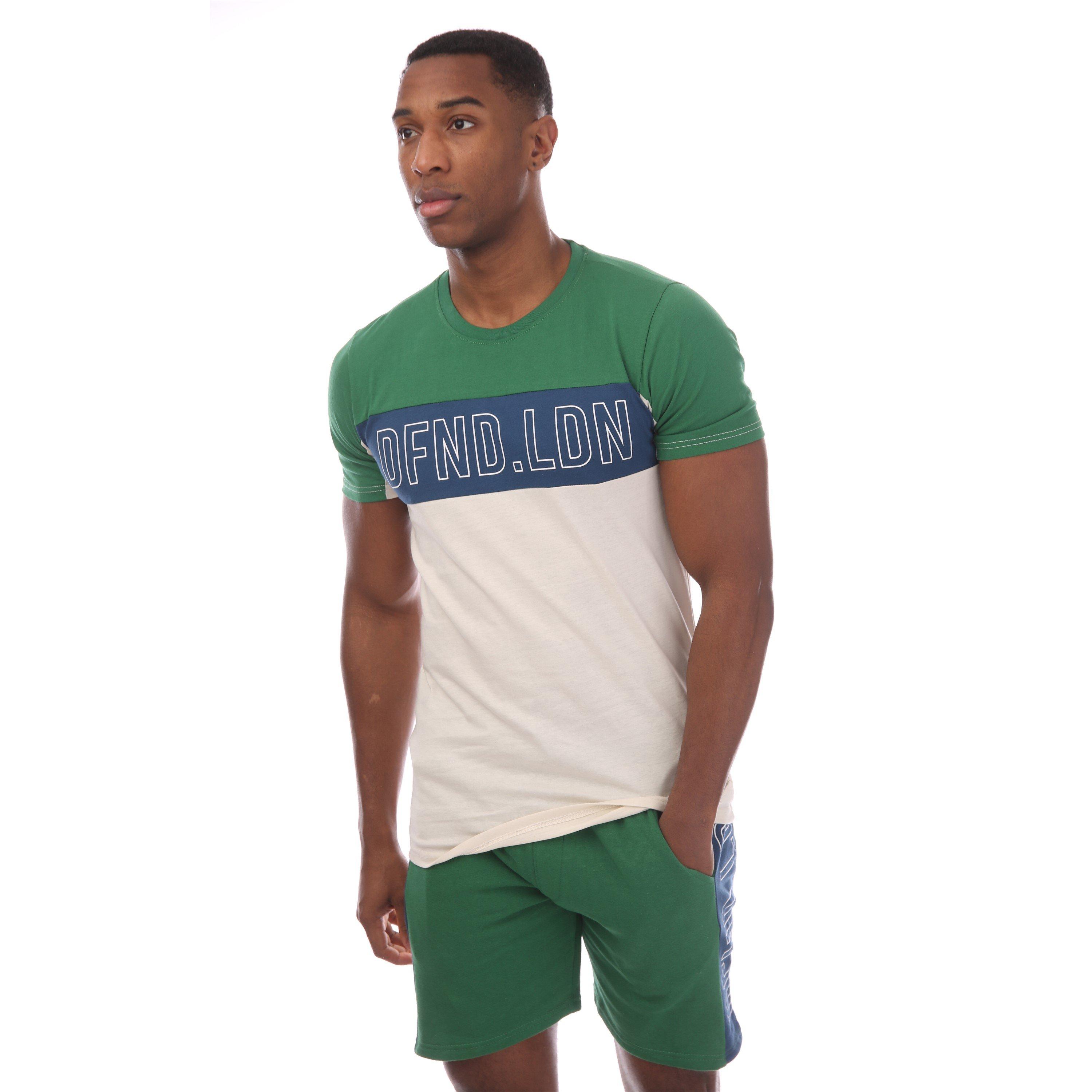 Stone/Green - DFND London - Men's Chrome T-Shirt - 1