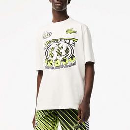 Lacoste Loose Fit Cotton Jersey Print T-Shirt