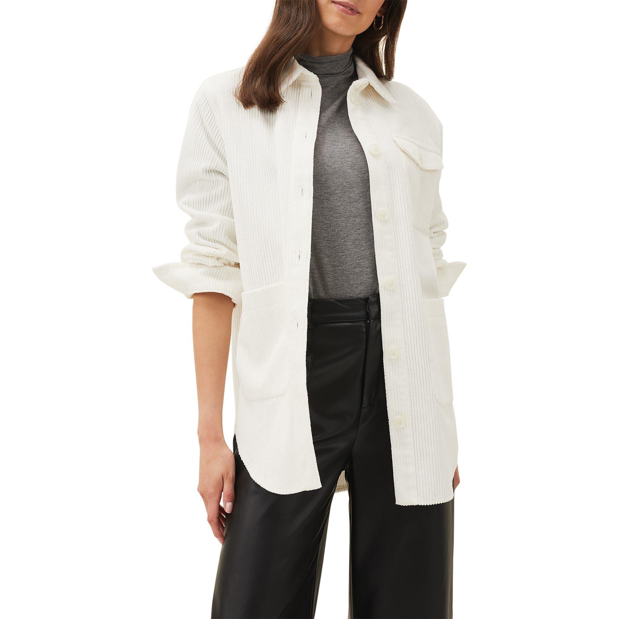 Ivory - Phase Eight - Women's Katrina Corduroy Oversized Shacket - 2