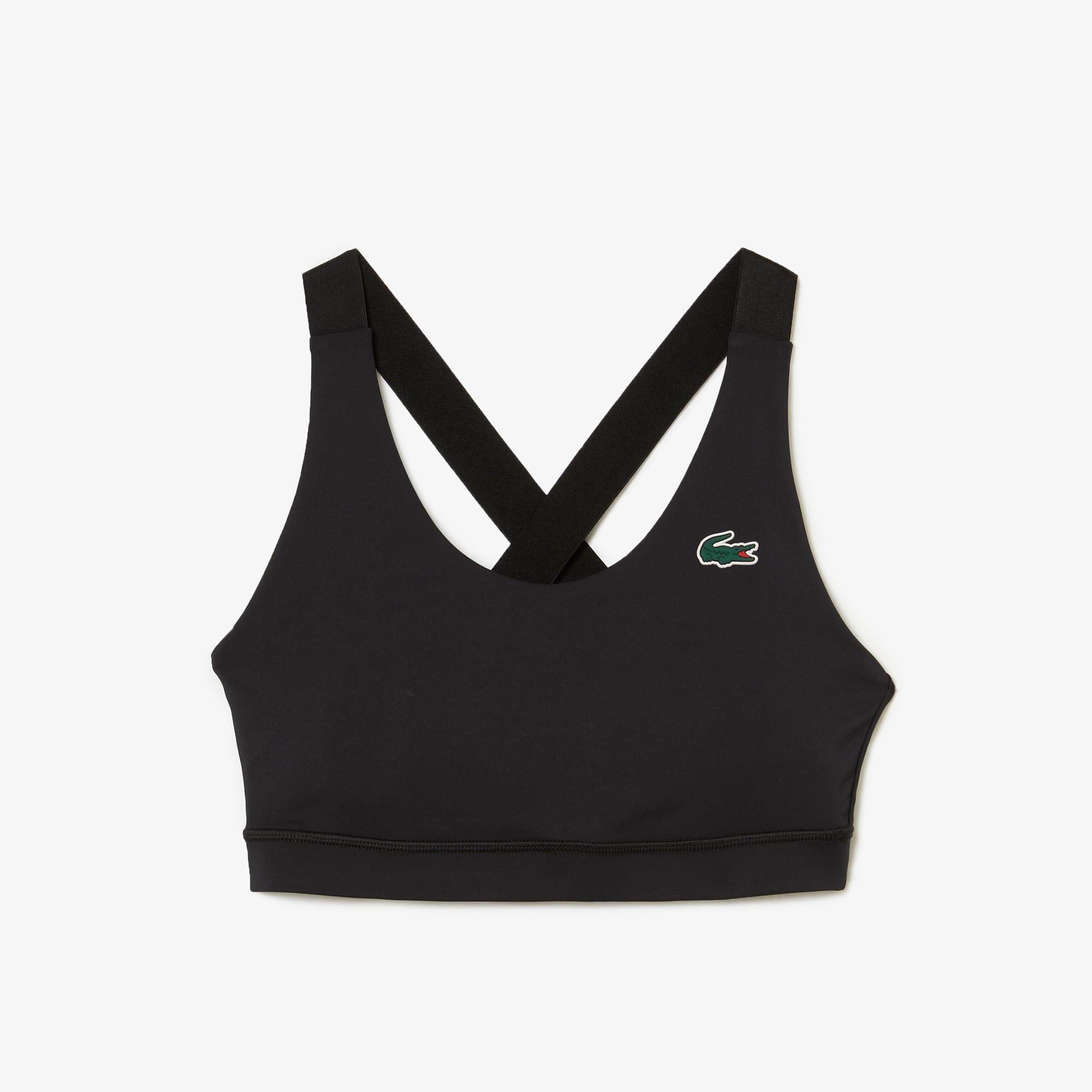 Black - Lacoste - Cross Strap Sports Bra - 1