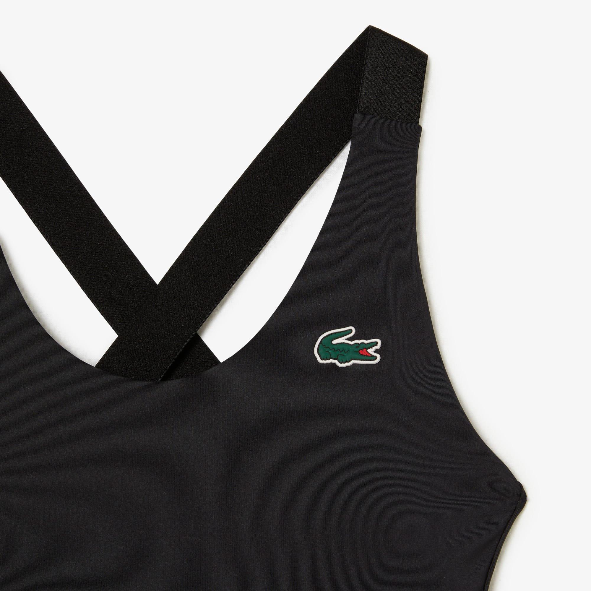 Black - Lacoste - Cross Strap Sports Bra - 2