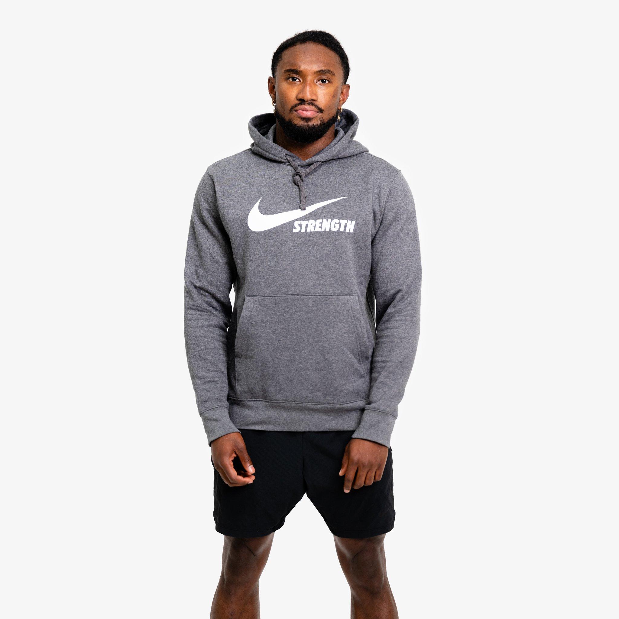 Charcoal/White - Nike Strength - Nike Strength Mens Hoodie - 1