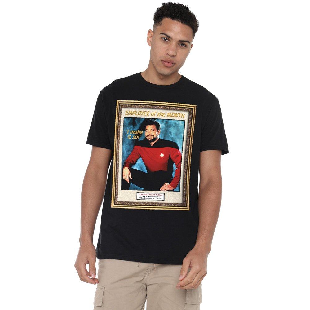 Black - Star Trek - Star Trek Employee Of Month T Shirt Black - 1
