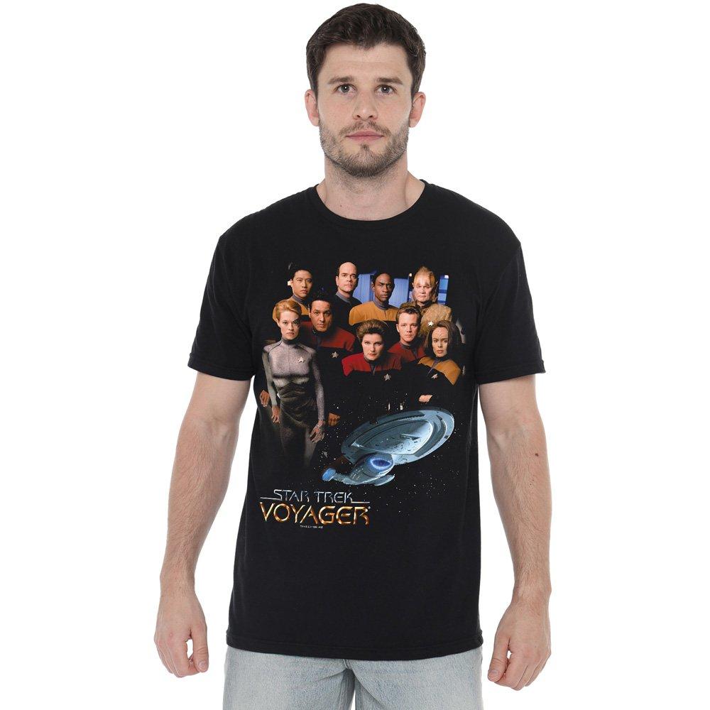 Black - Star Trek - Star Trek Voyager Crew T Shirt Black - 1
