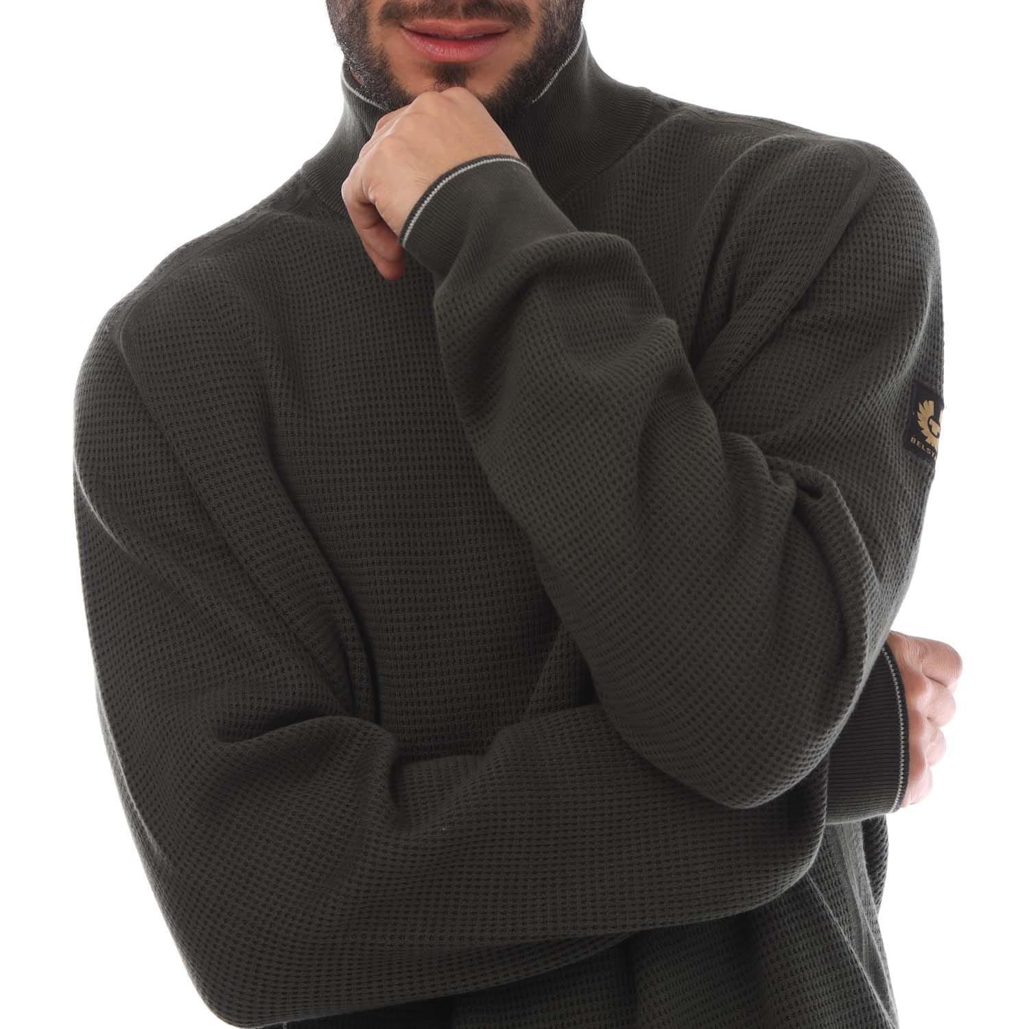 Green - Belstaff - Pima Cotton Cole Quarter Zip Jumper - 3