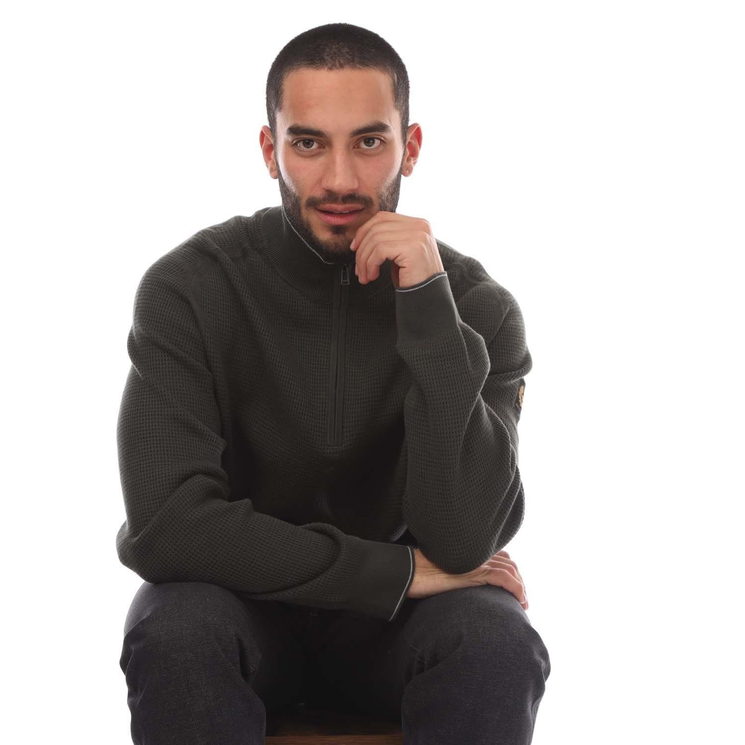 Green - Belstaff - Pima Cotton Cole Quarter Zip Jumper - 4