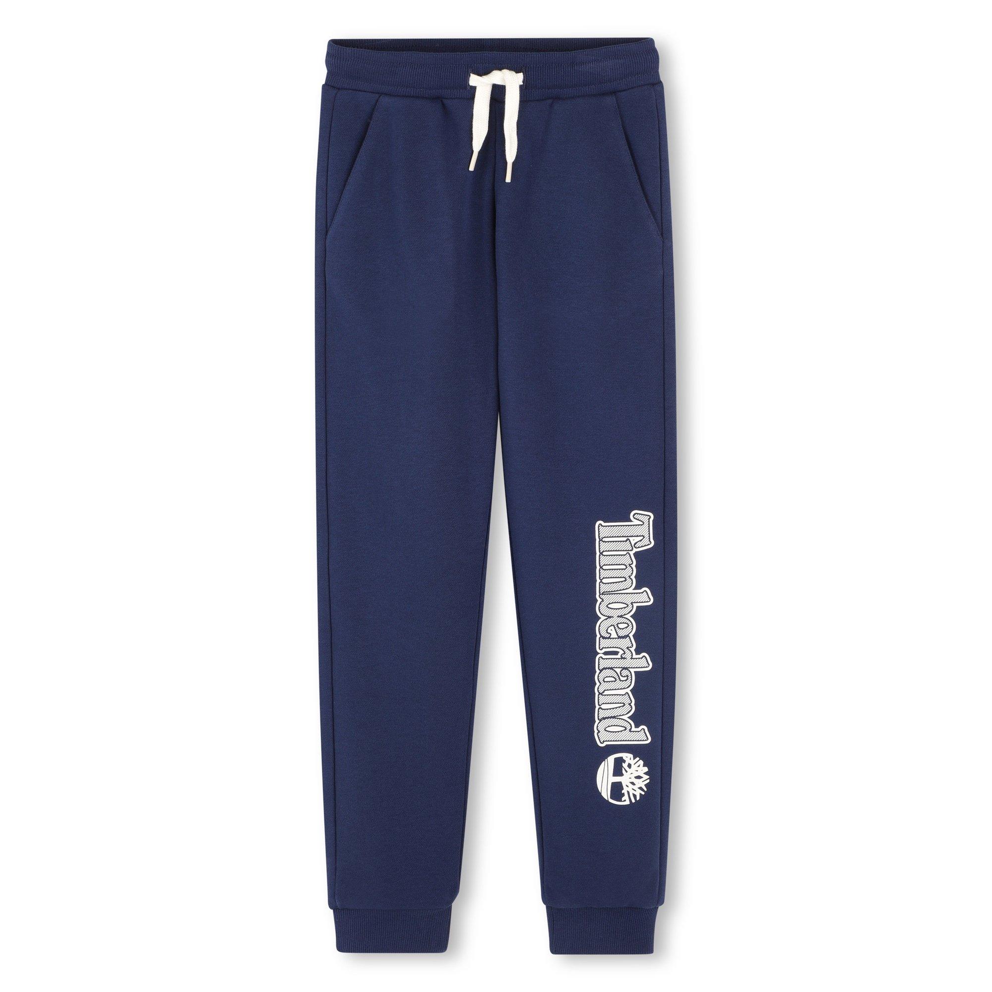 Timberland  Blue Kids' Large Logo Closed Hem Fleece Joggers - 4 Years