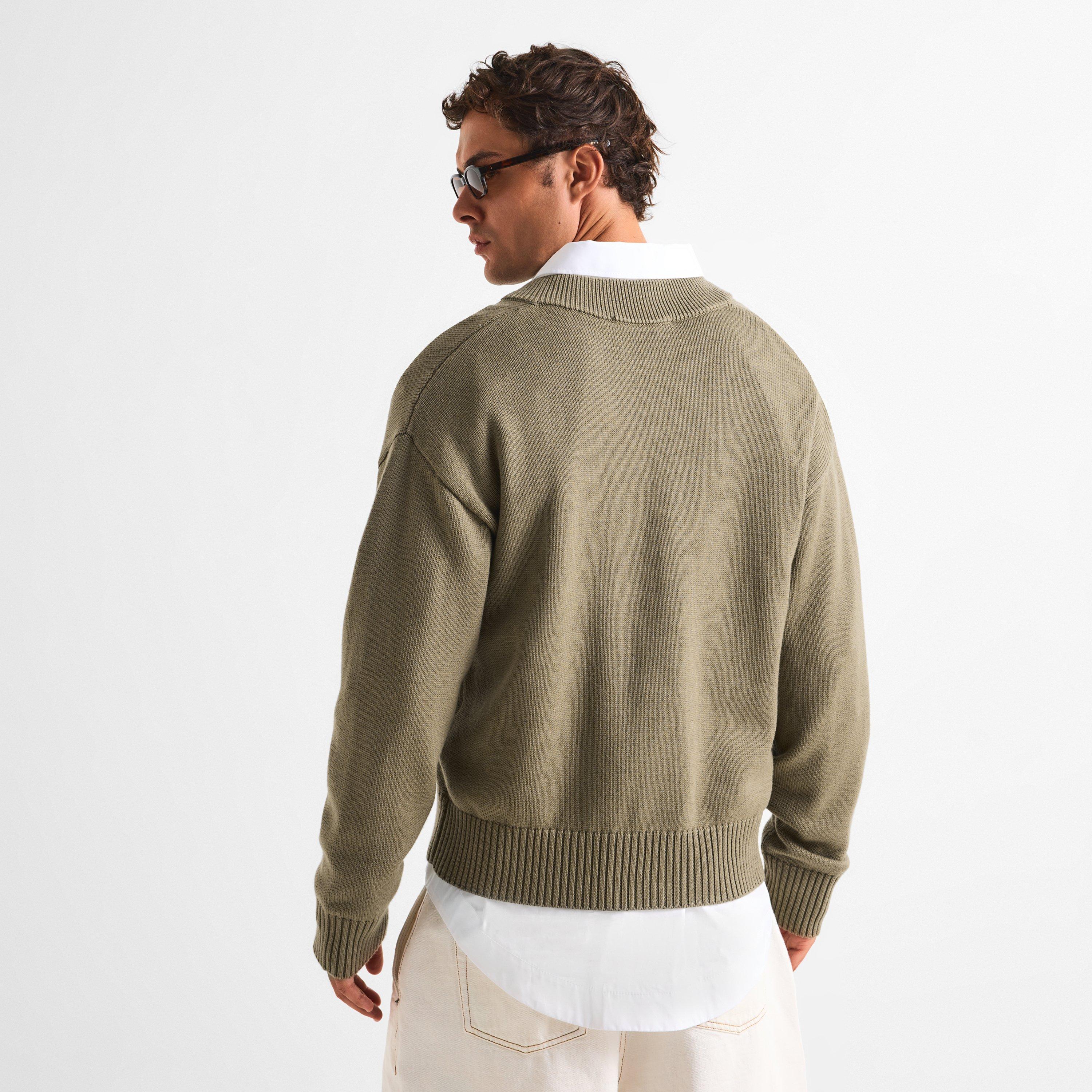 Beige Taupe - Ami Paris - Mens De Coeur Cardigan - 3