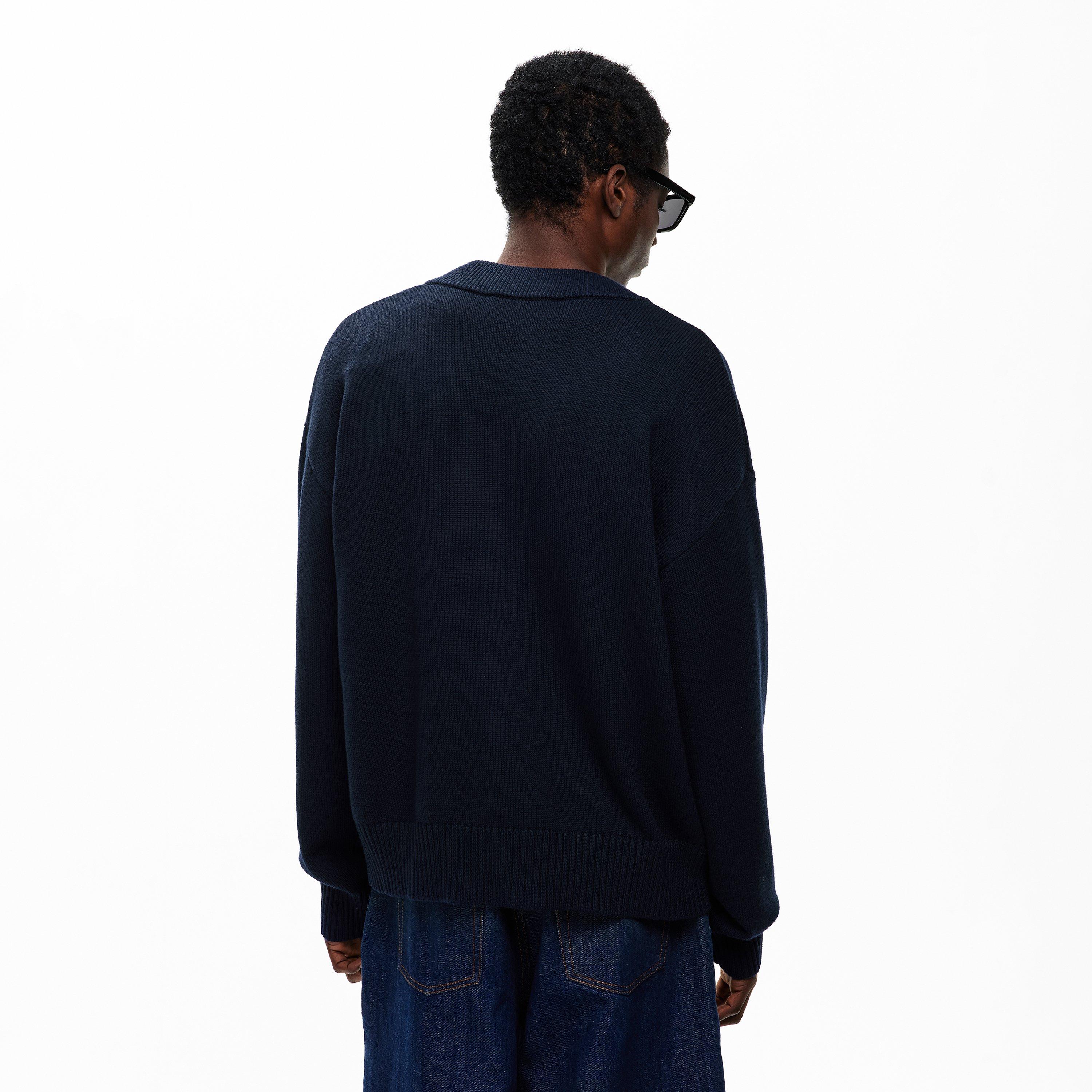 Navy/Ecru - Ami Paris - Mens De Coeur Cardigan - 4