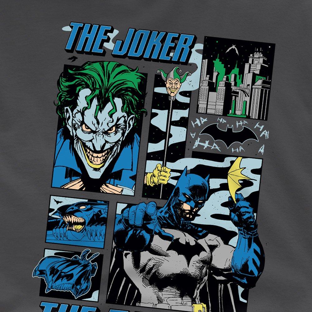 Grey - DC Comics - Batman And Joker Comic Kids T-Shirt Charcoal - 2