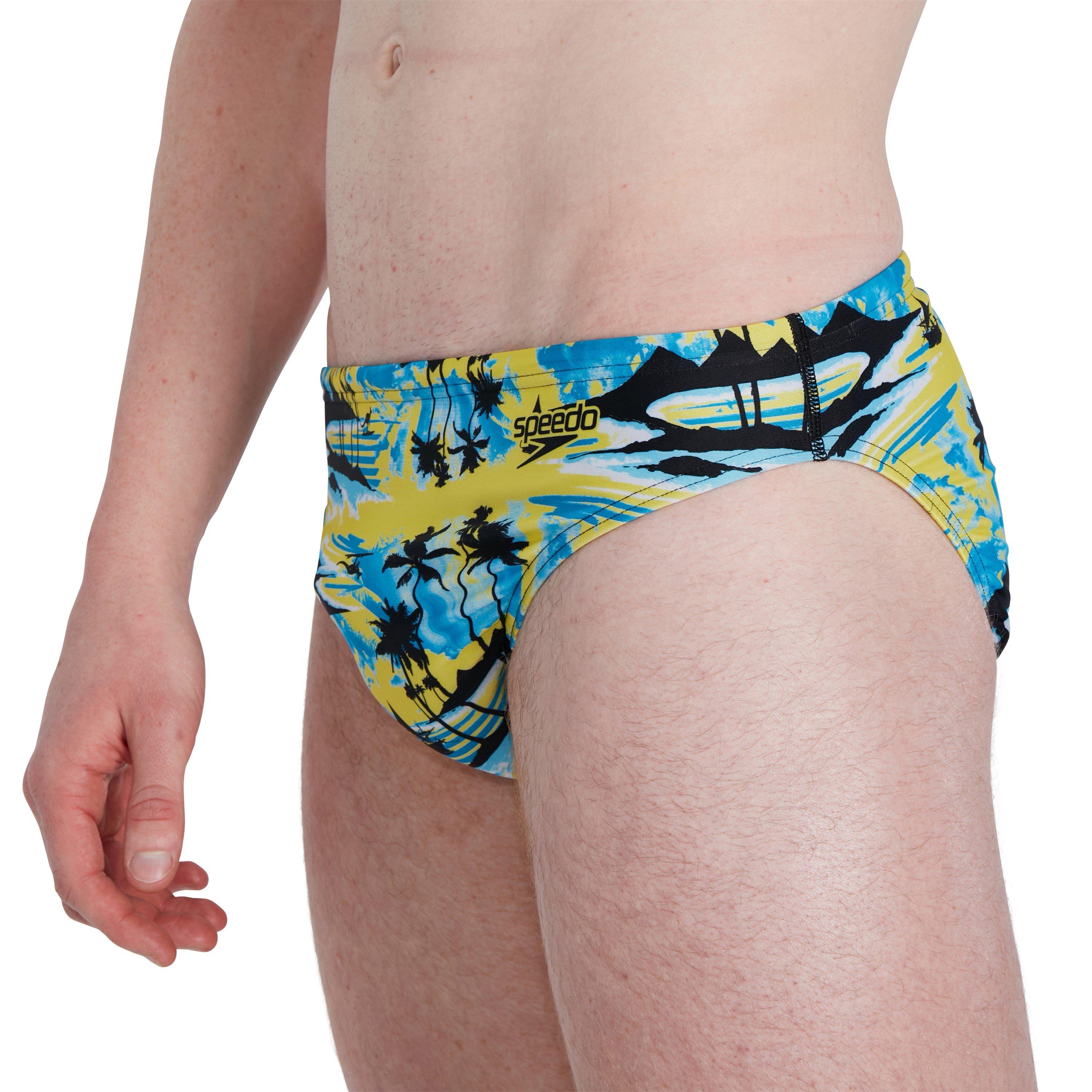Yellow/Blue - Speedo - 5cm Escape Briefs - 6