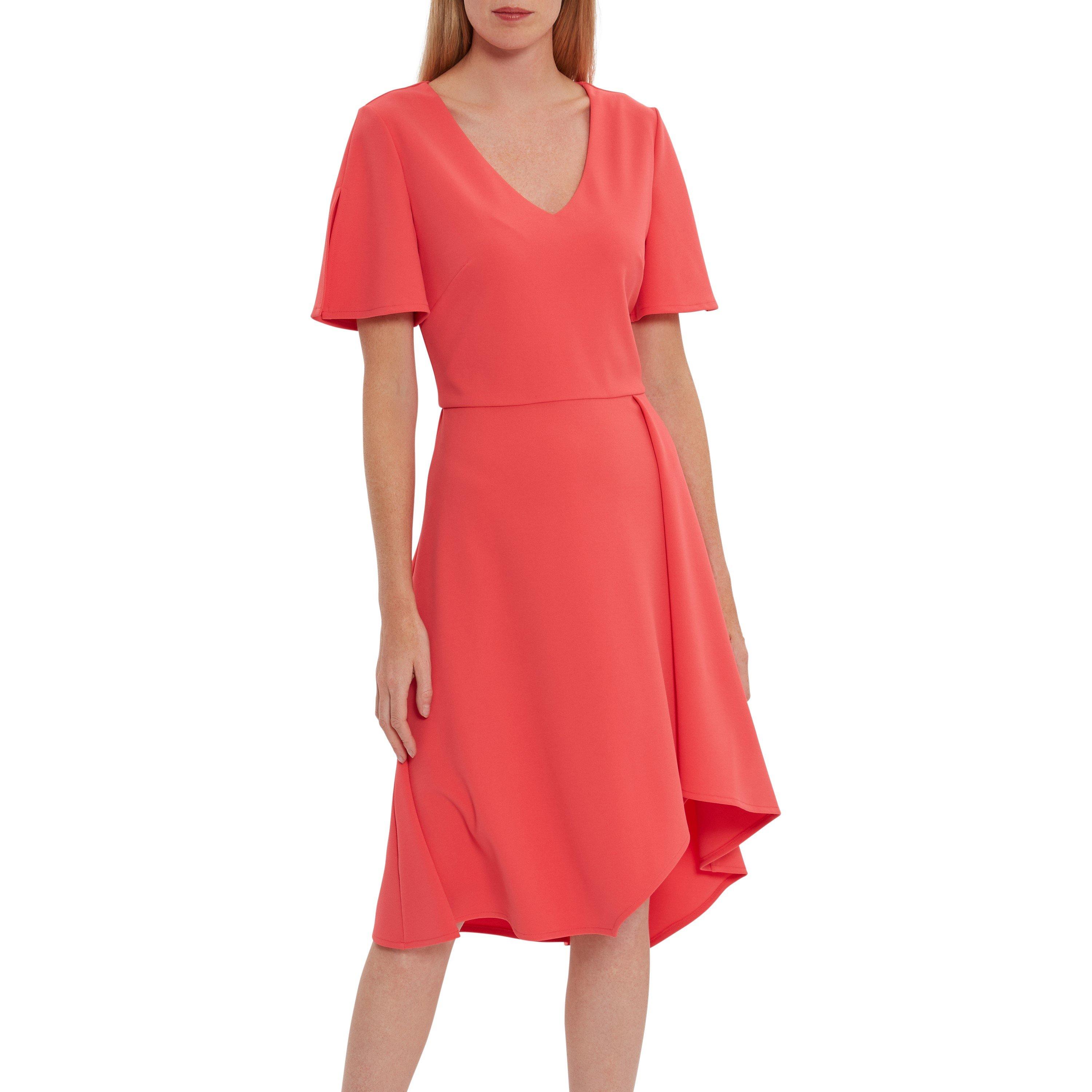 Coral - Gina Bacconi - Mylee Soft Stretch Crepe Dress - 2