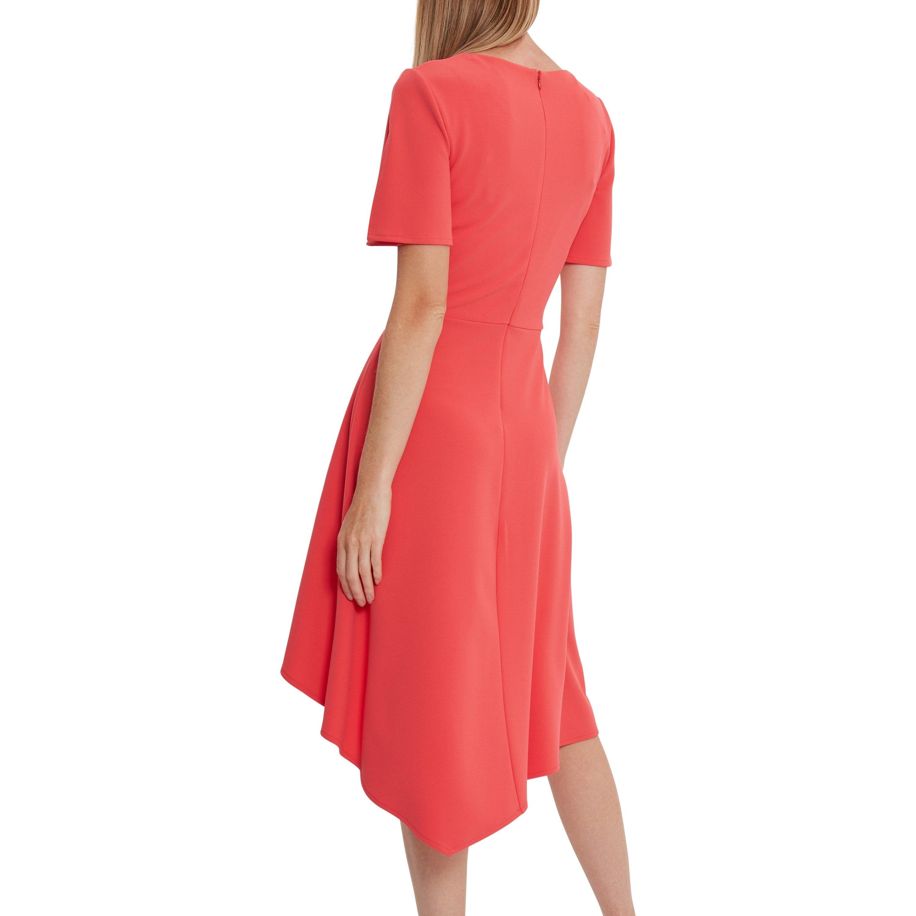 Coral - Gina Bacconi - Mylee Soft Stretch Crepe Dress - 3