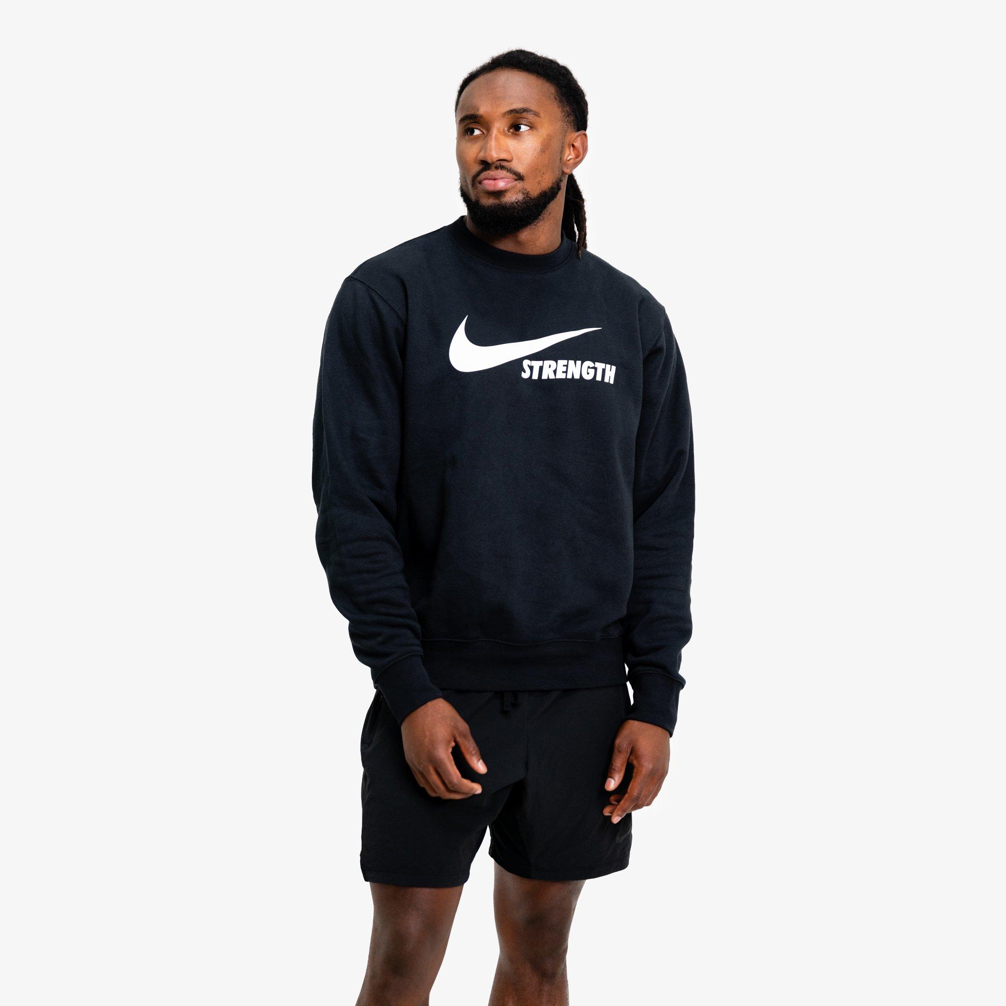 Black/White - Nike Strength - Nike Strength Mens Crew - 1