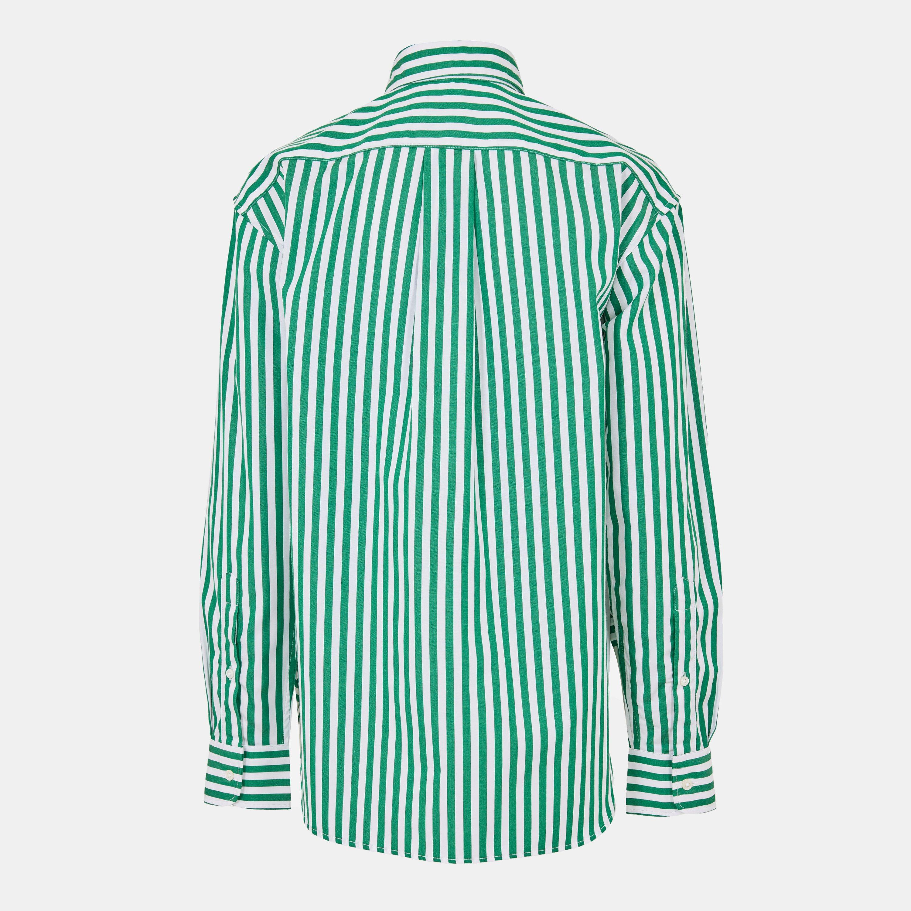 GRN GRS WH - Polo Ralph Lauren - Women's Stripe Long-Sleeve Patterned Shirt - 2