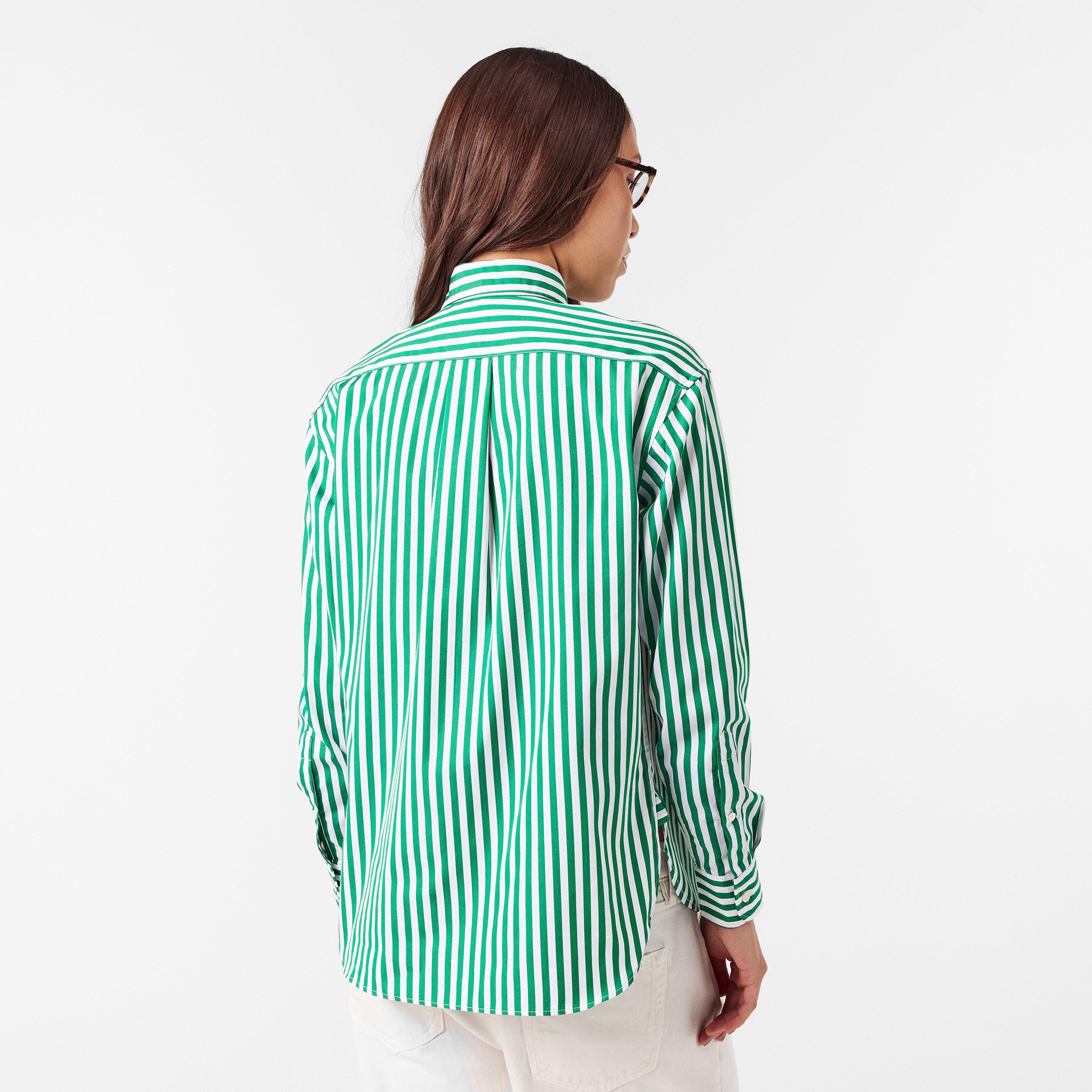 GRN GRS WH - Polo Ralph Lauren - Women's Stripe Long-Sleeve Patterned Shirt - 4