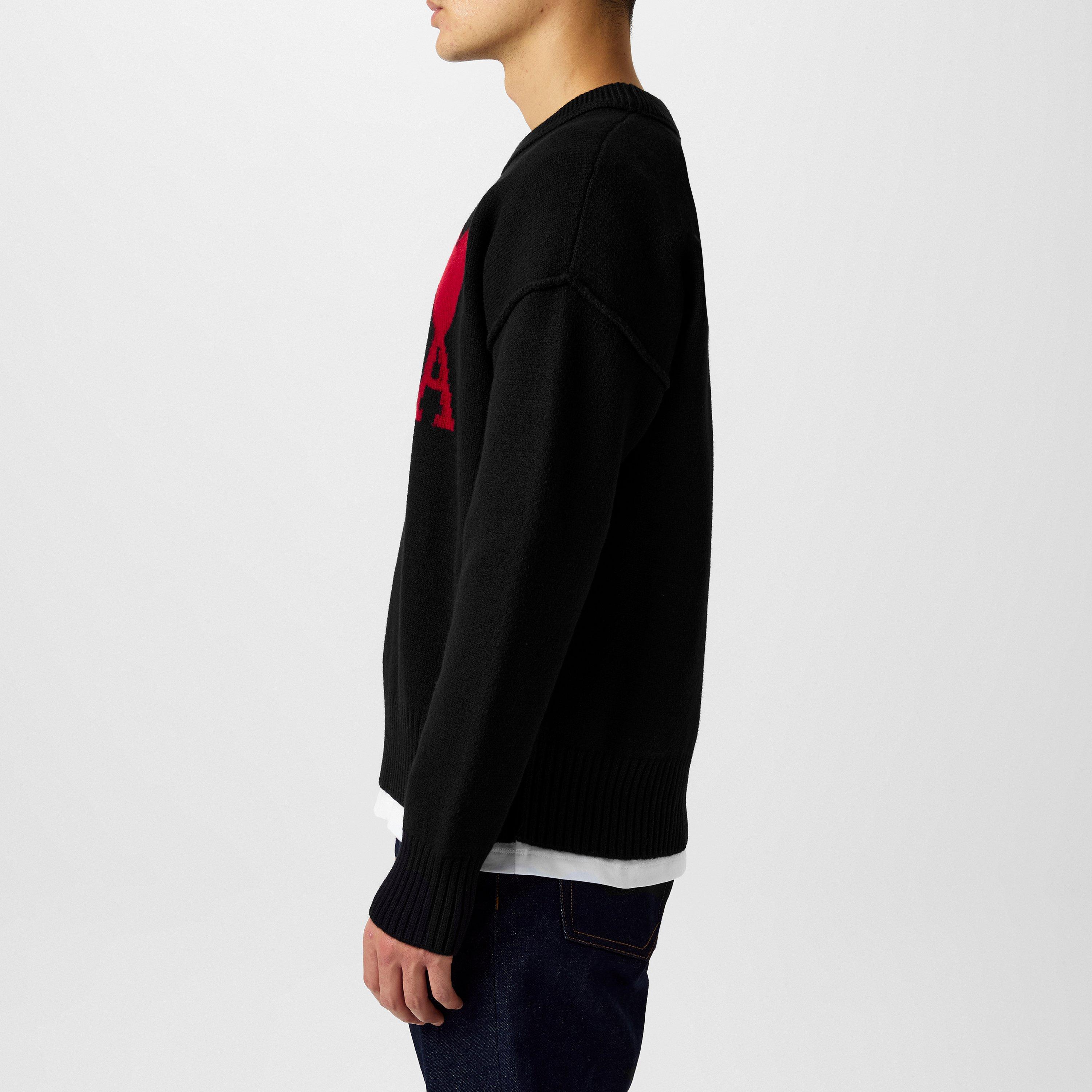 Black/Red 009 - Ami Paris - De Coeur Sweatshirt - 5