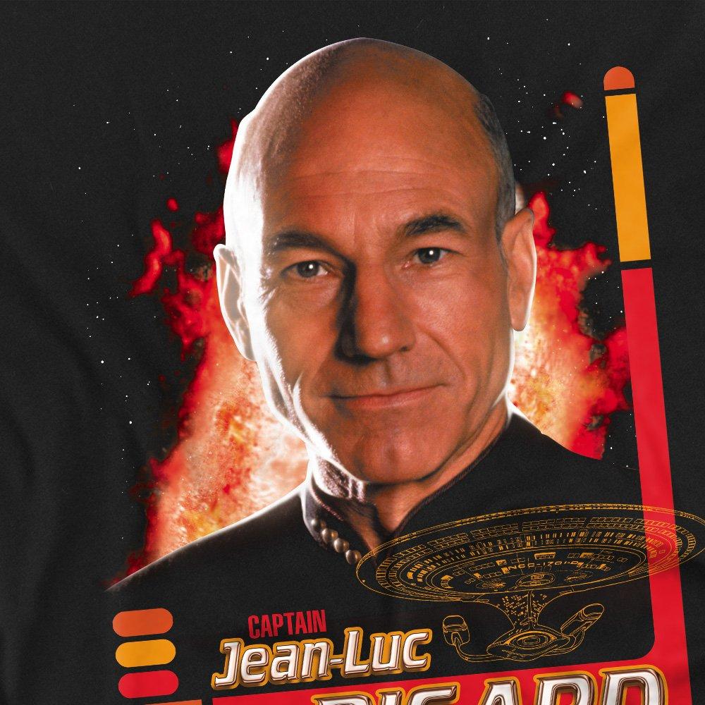 Black - Star Trek - Star Trek Captain Picard T Shirt Black - 2