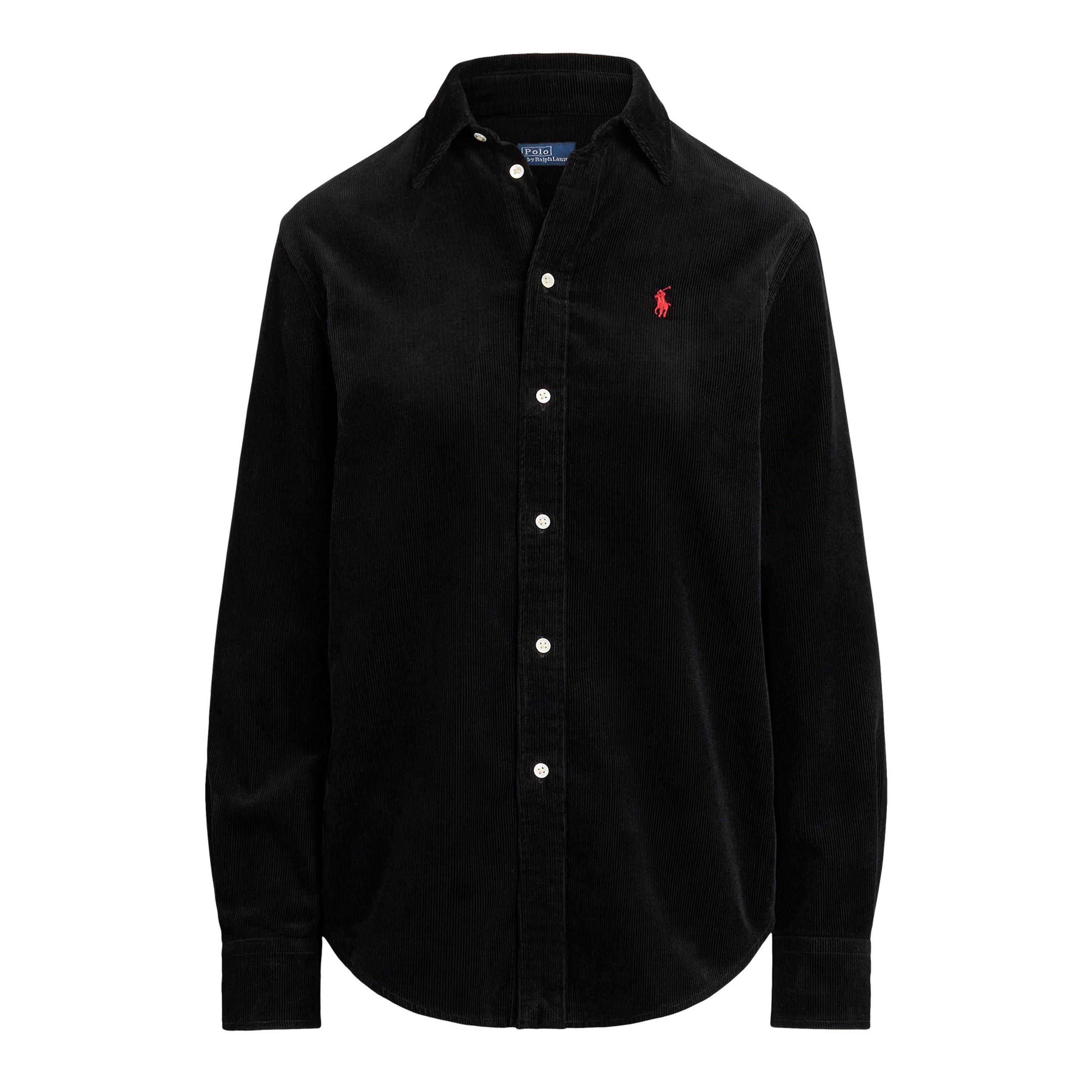 Polo Ralph Lauren Women's Cord Long-Sleeve Plain Shirt - Polo Black - 8 (XS)