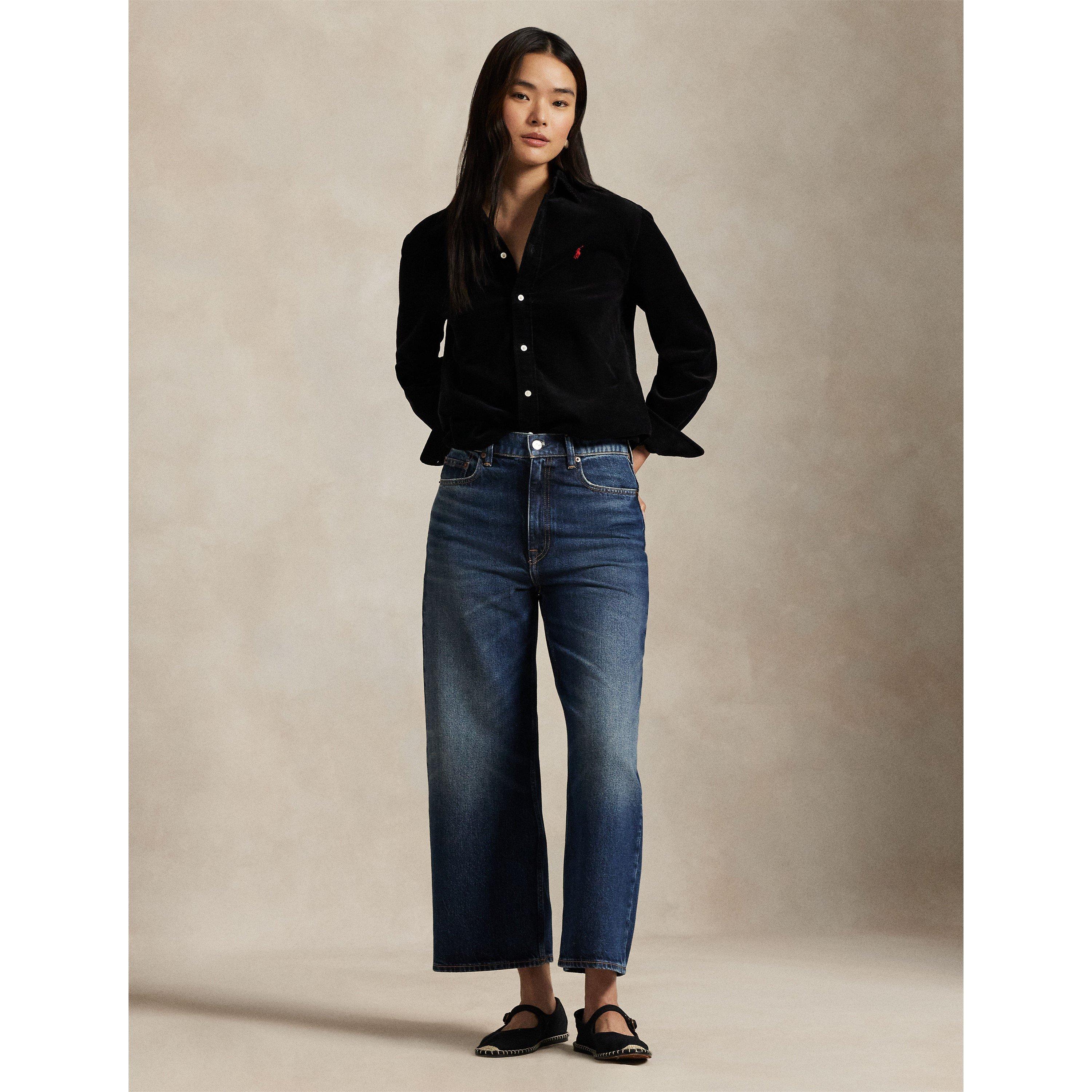 POLO BLACK - Polo Ralph Lauren - Women's Cord Long-Sleeve Plain Shirt - 5