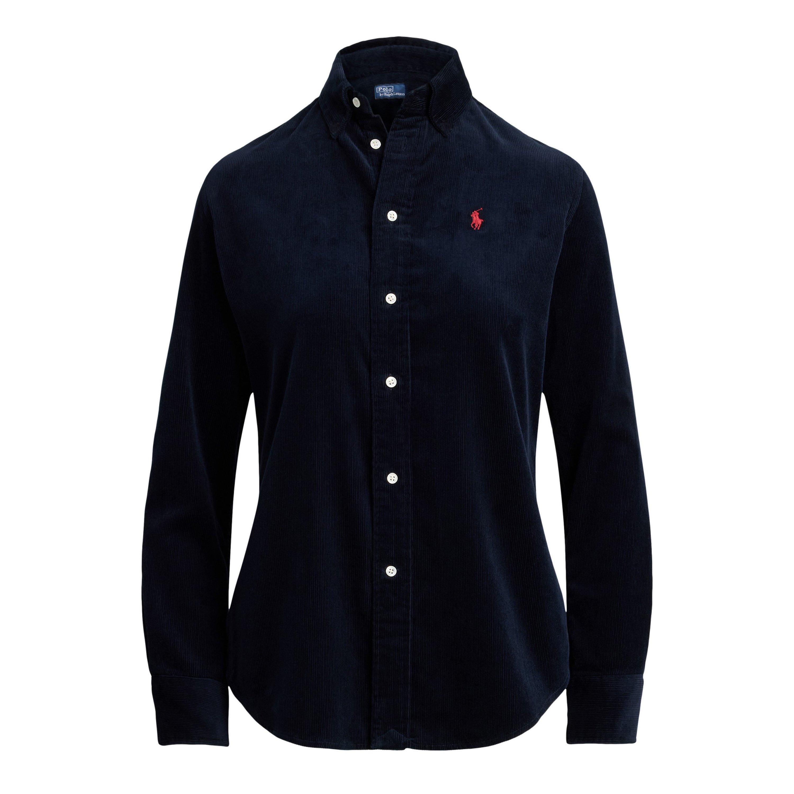 NAVY - Polo Ralph Lauren - Women's Cord Long-Sleeve Plain Shirt - 1