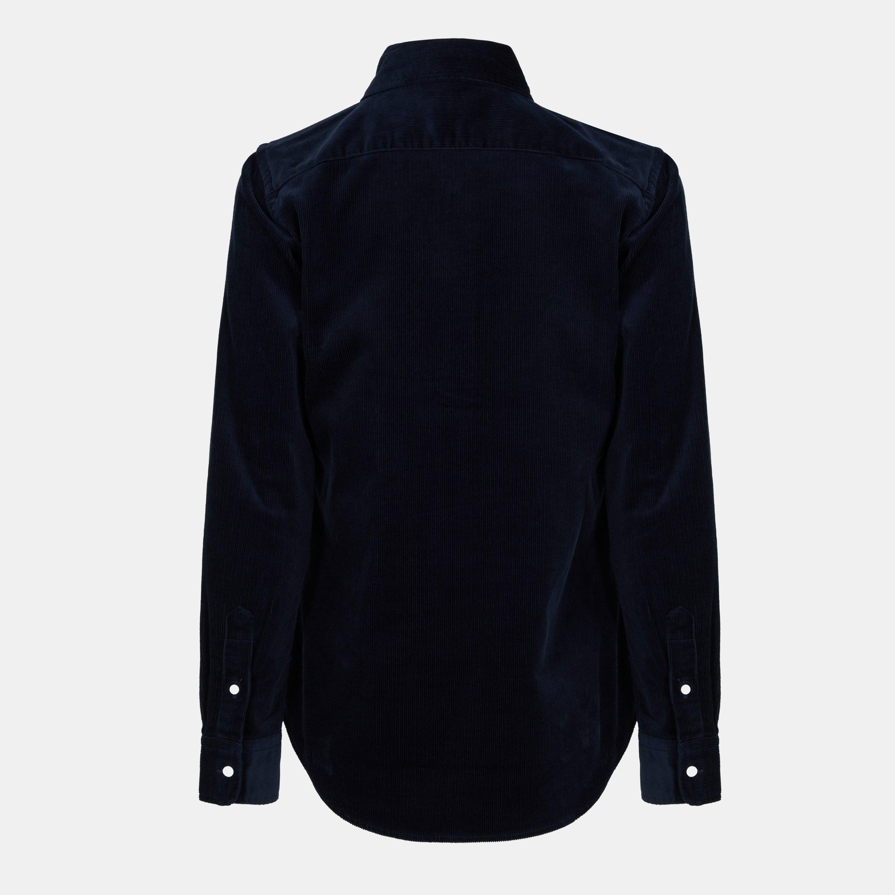 NAVY - Polo Ralph Lauren - Women's Cord Long-Sleeve Plain Shirt - 2