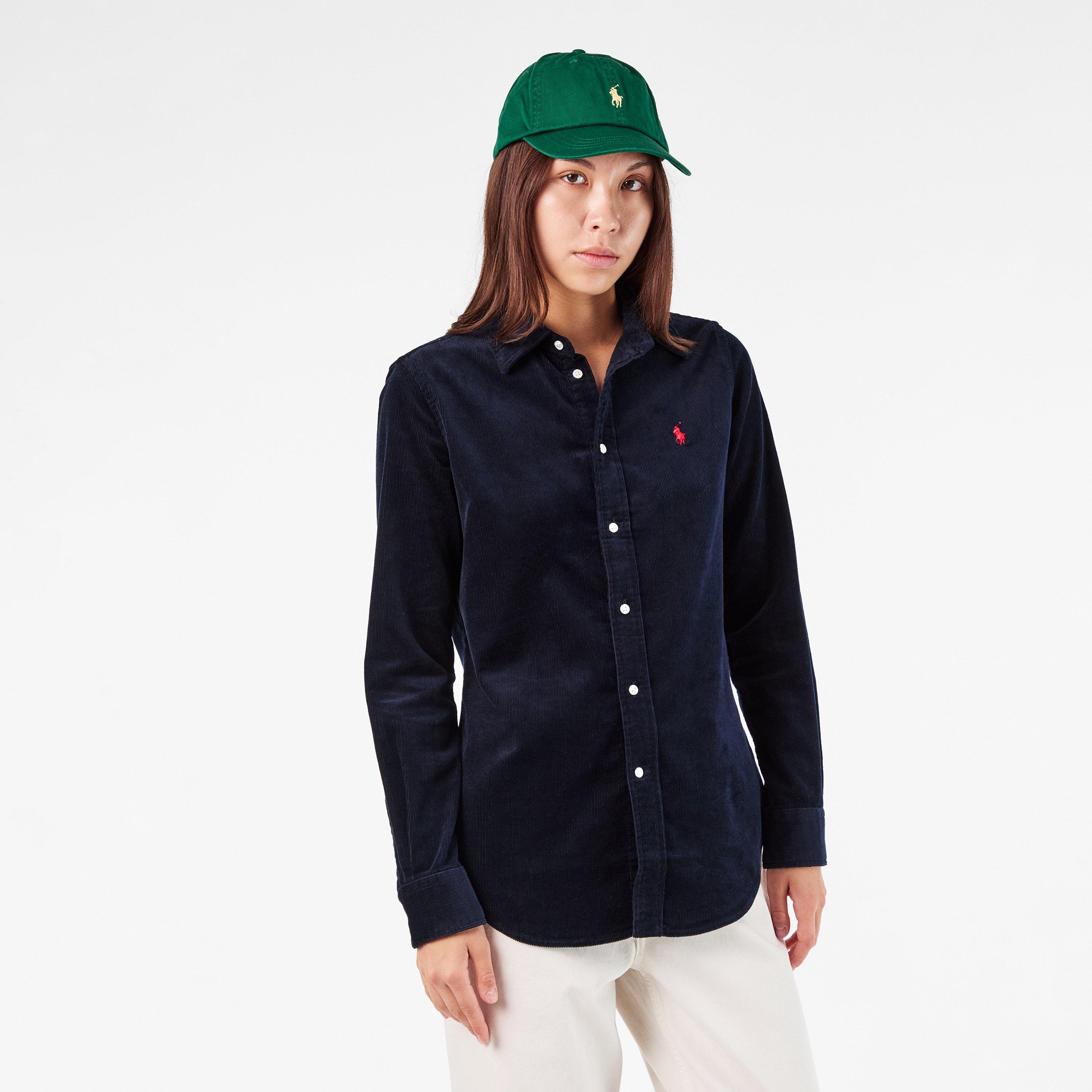 NAVY - Polo Ralph Lauren - Women's Cord Long-Sleeve Plain Shirt - 3