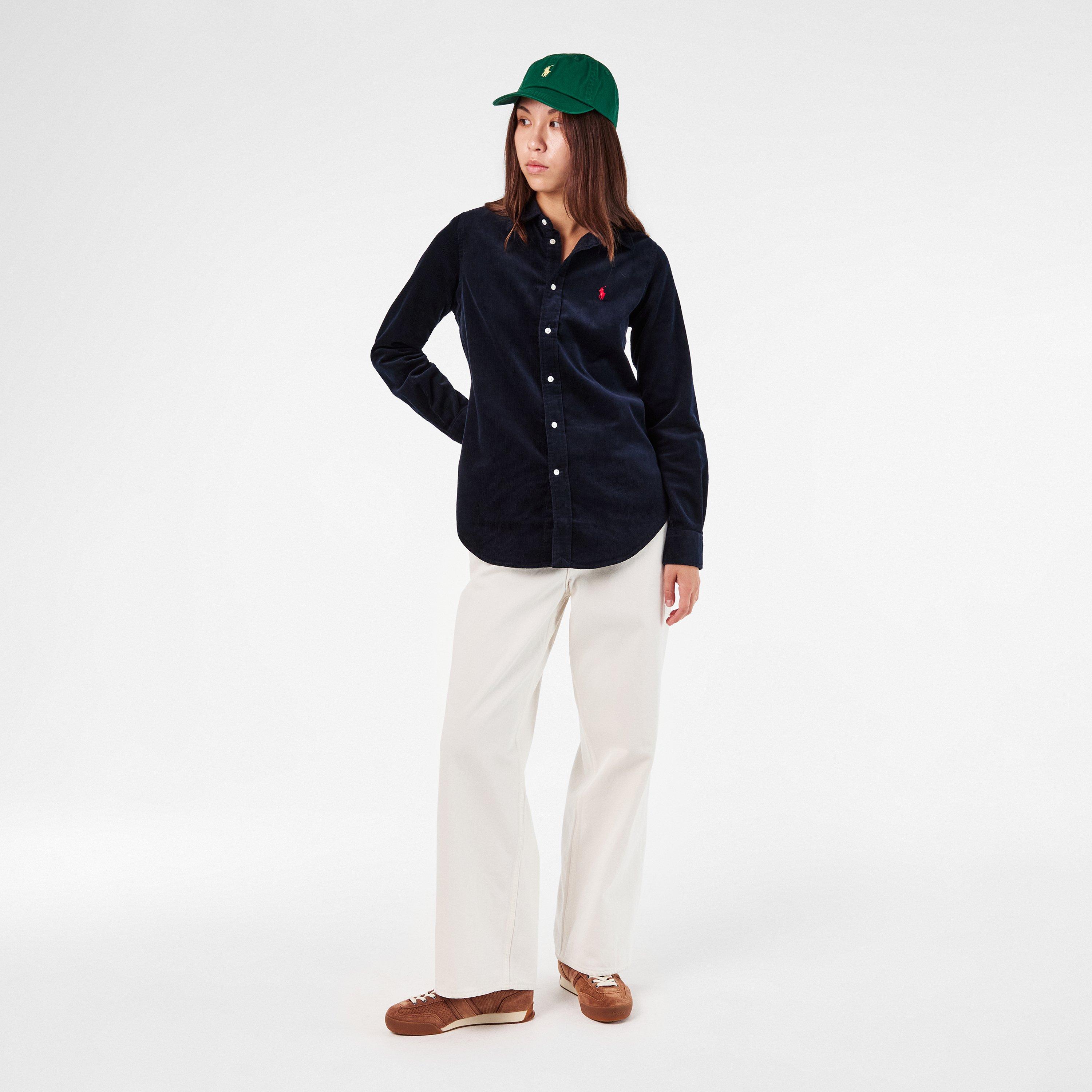 NAVY - Polo Ralph Lauren - Women's Cord Long-Sleeve Plain Shirt - 6