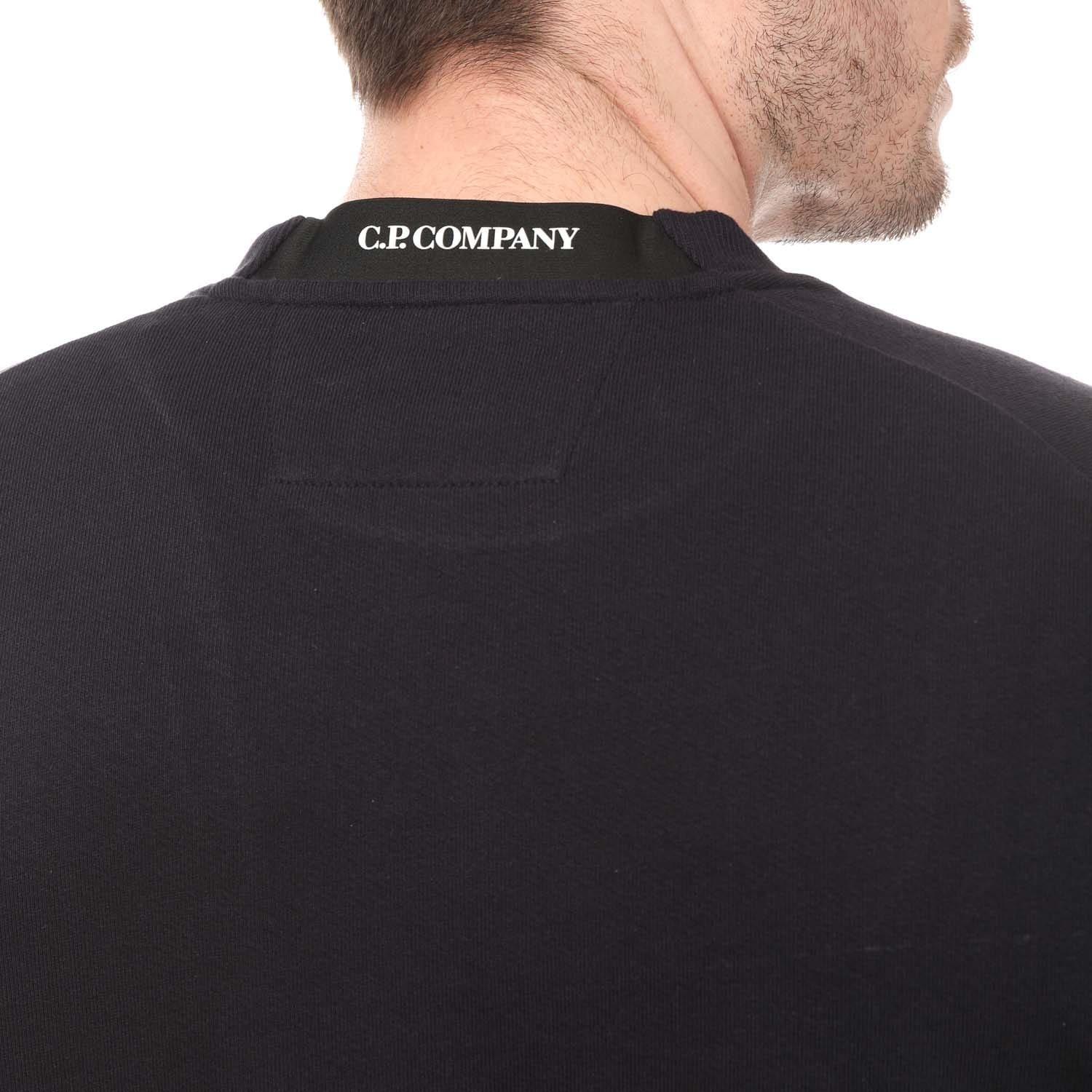 Navy - CP Company - Diagonal Raised Fleece Sweatshirt - 4