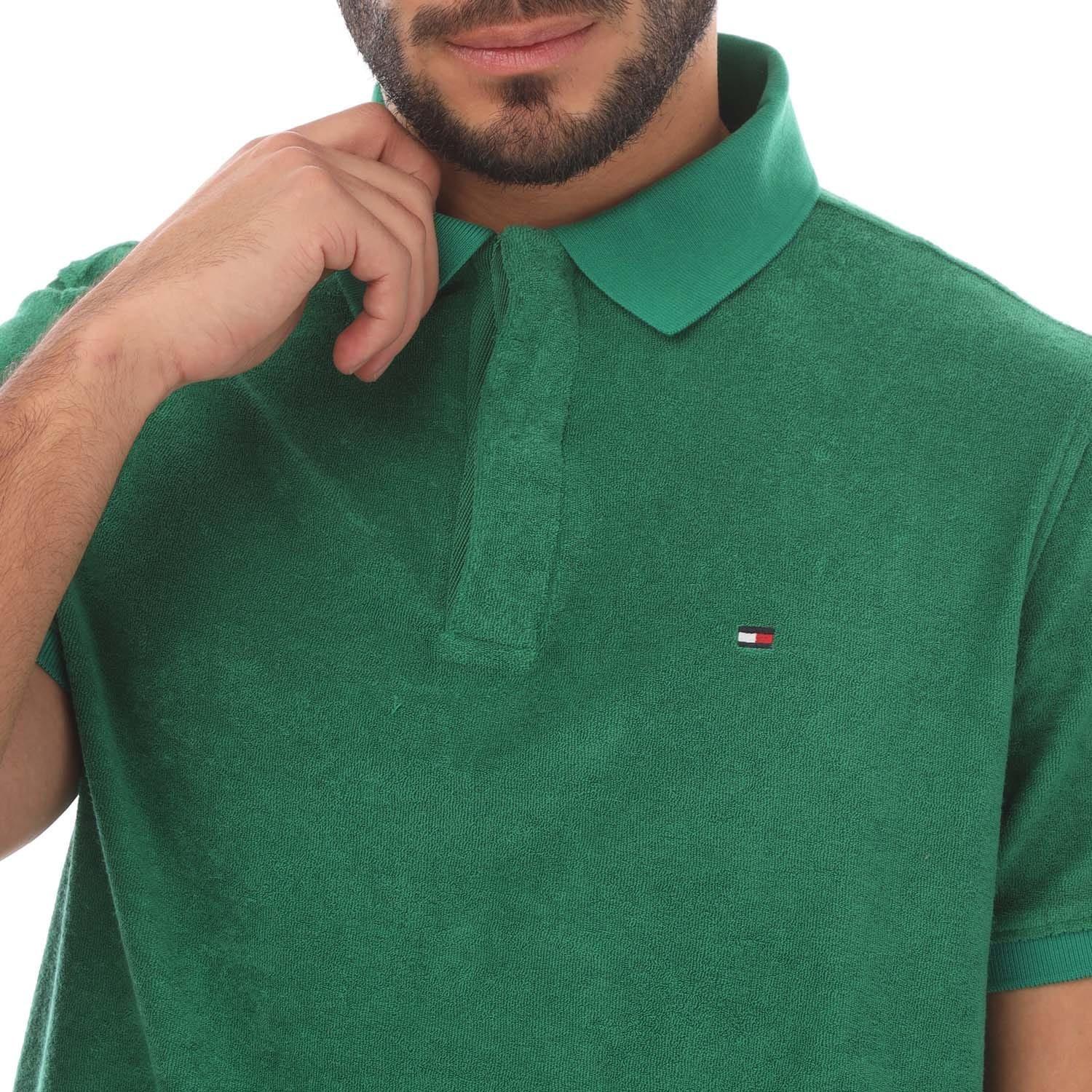 Green - Tommy Hilfiger - Micro Towelling Regular-Fit Polo Shirt - 3