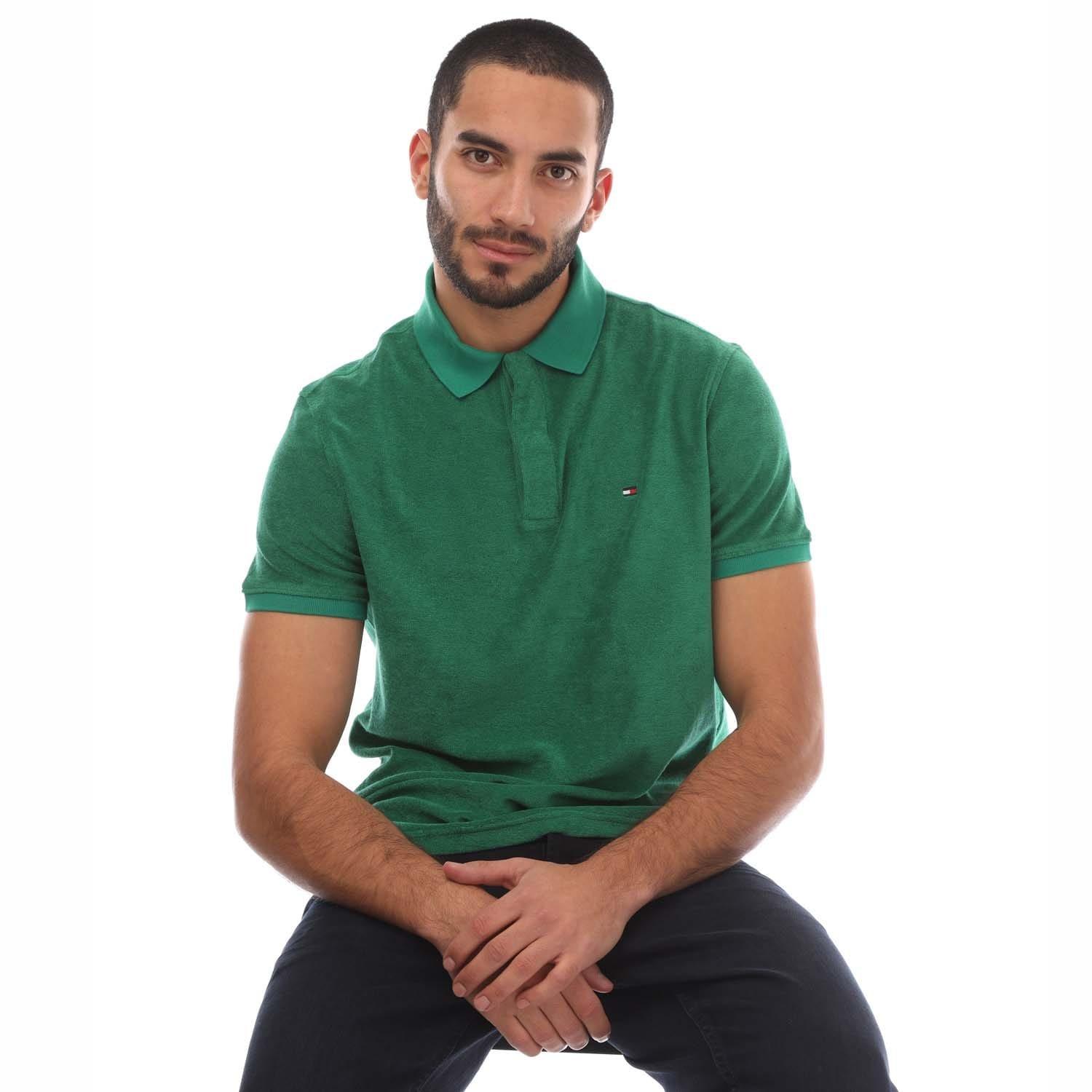 Green - Tommy Hilfiger - Micro Towelling Regular-Fit Polo Shirt - 4