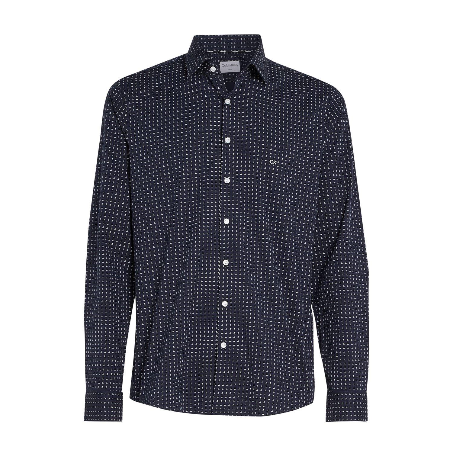 Micro Print Poplin Shirt