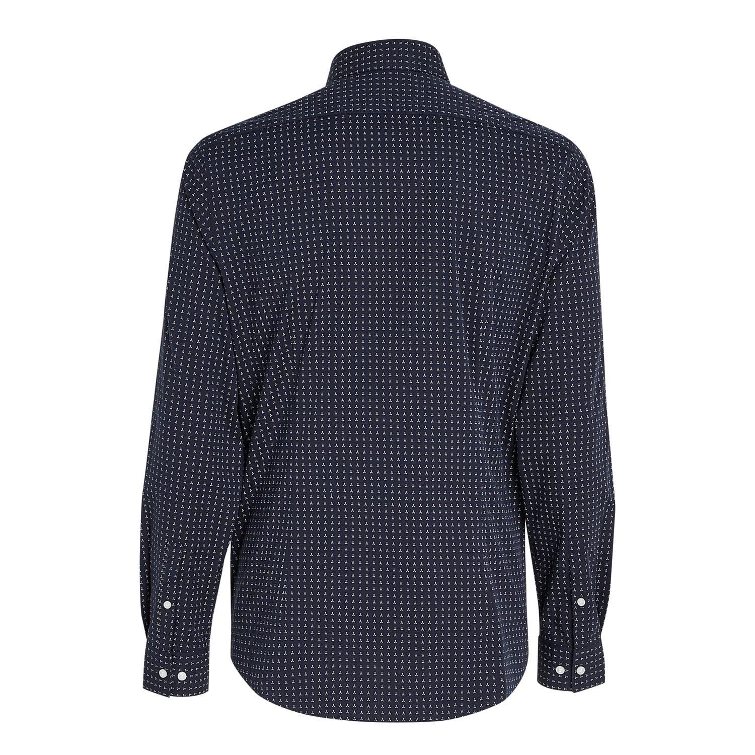 Blue - Calvin Klein - Micro Print Poplin Shirt - 2