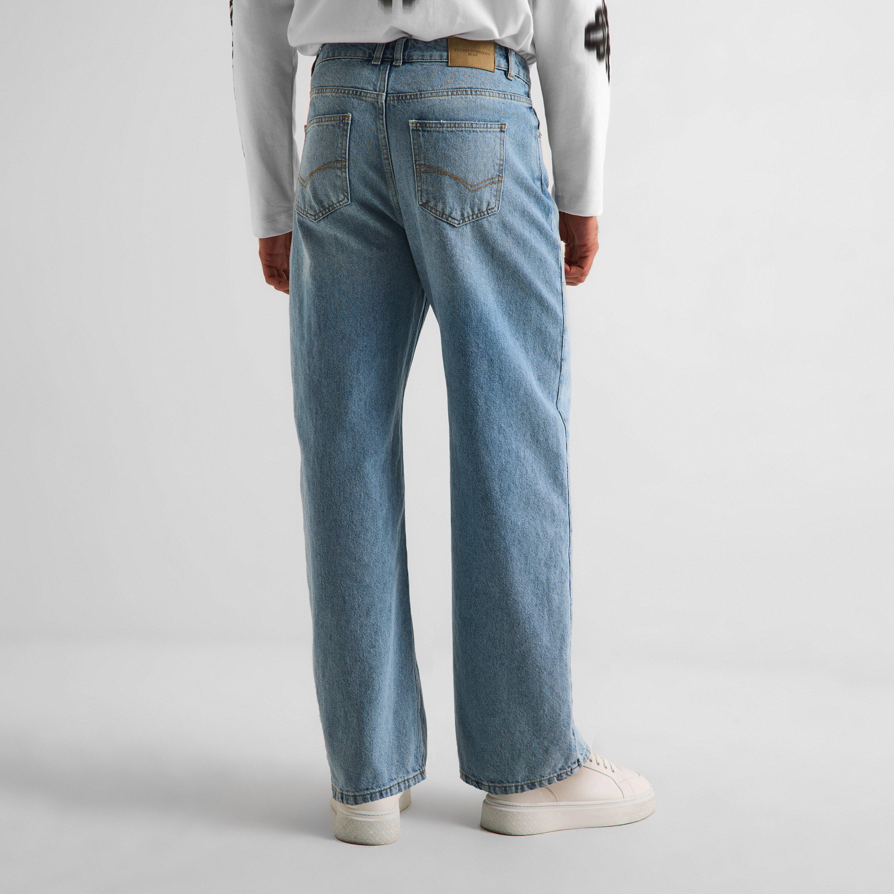 Vintage Wash - The Couture Club - Men's Wide Leg Jeans - 4