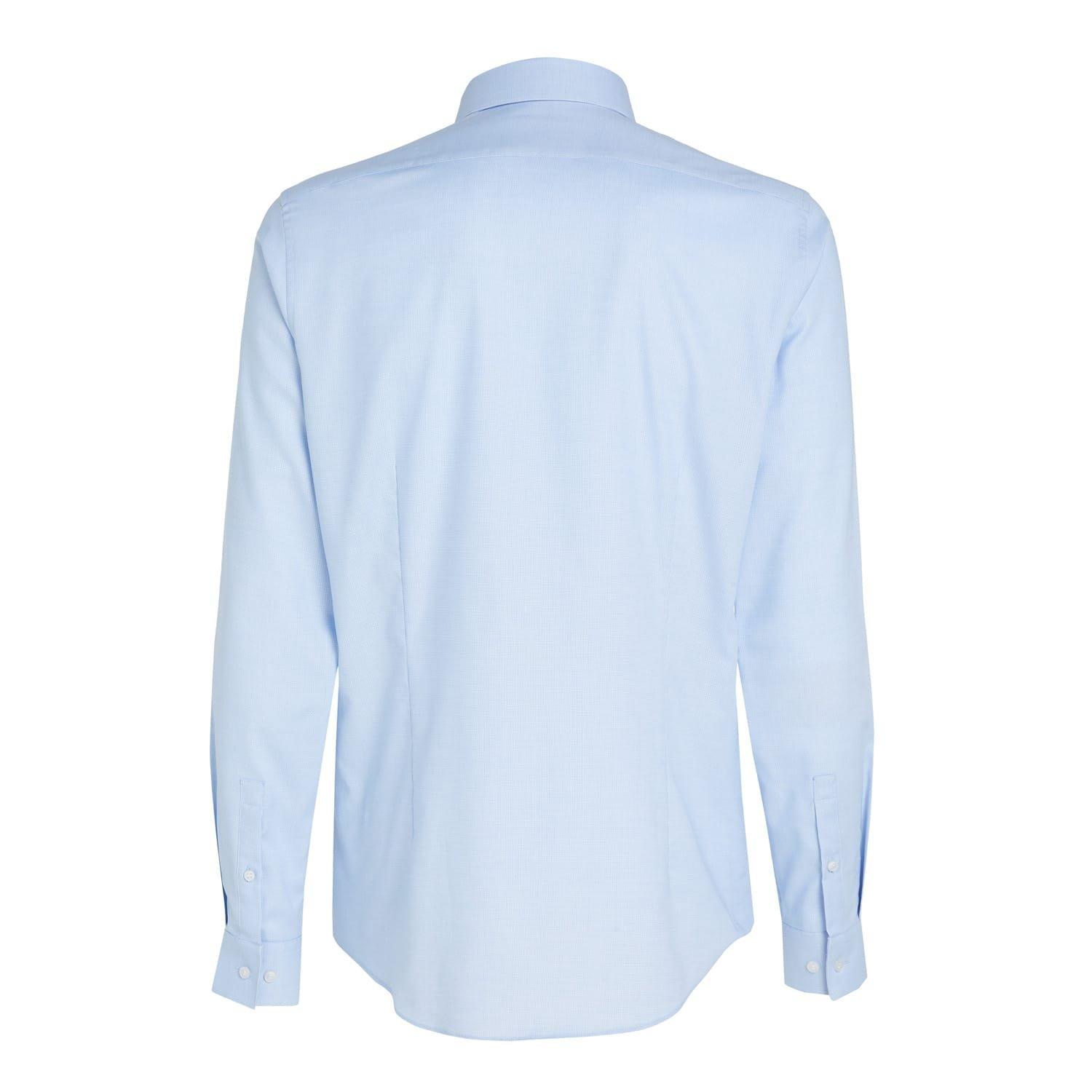 Blue - Calvin Klein - Micro Structure Slim-Fit Shirt - 2