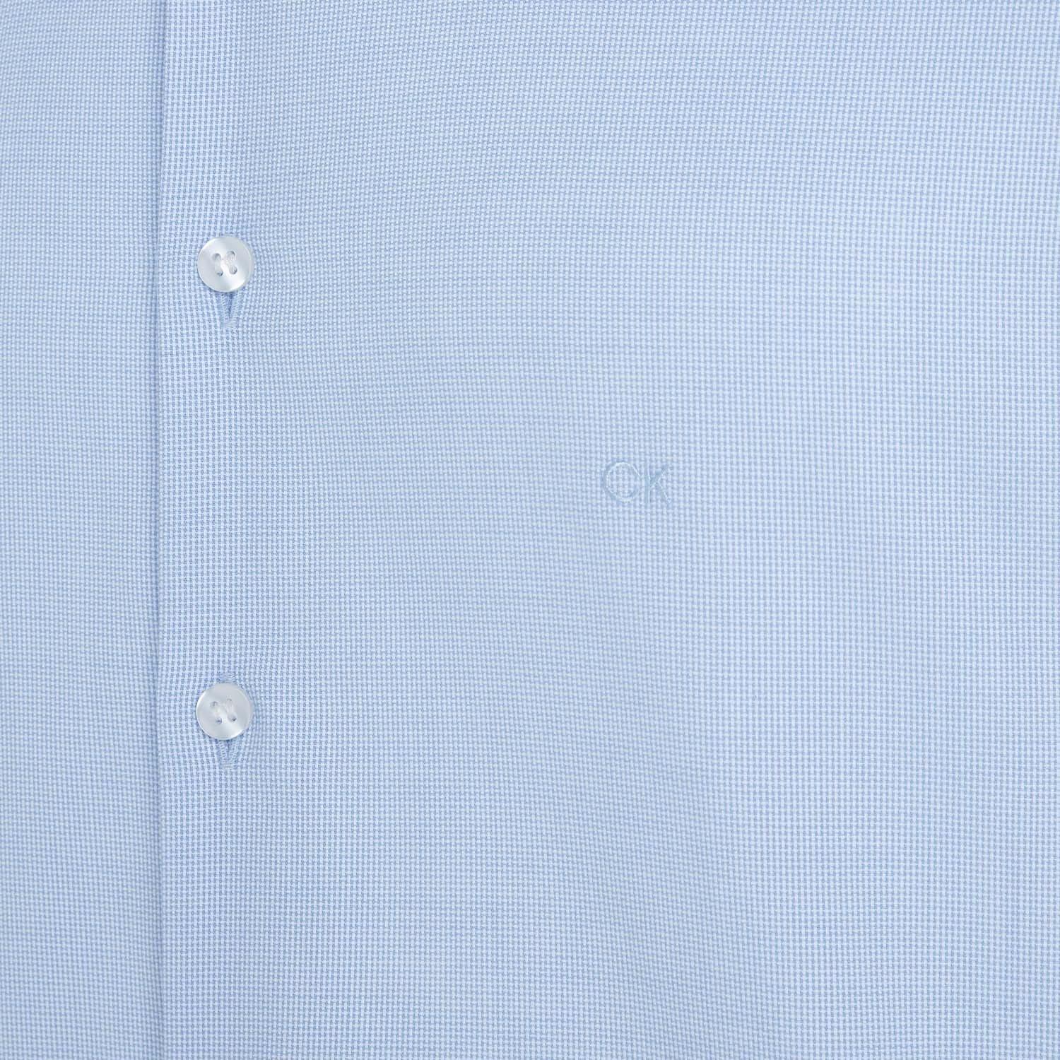 Blue - Calvin Klein - Micro Structure Slim-Fit Shirt - 6