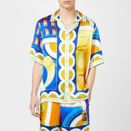 Casablanca Cuban Silk Multiprint Shirt