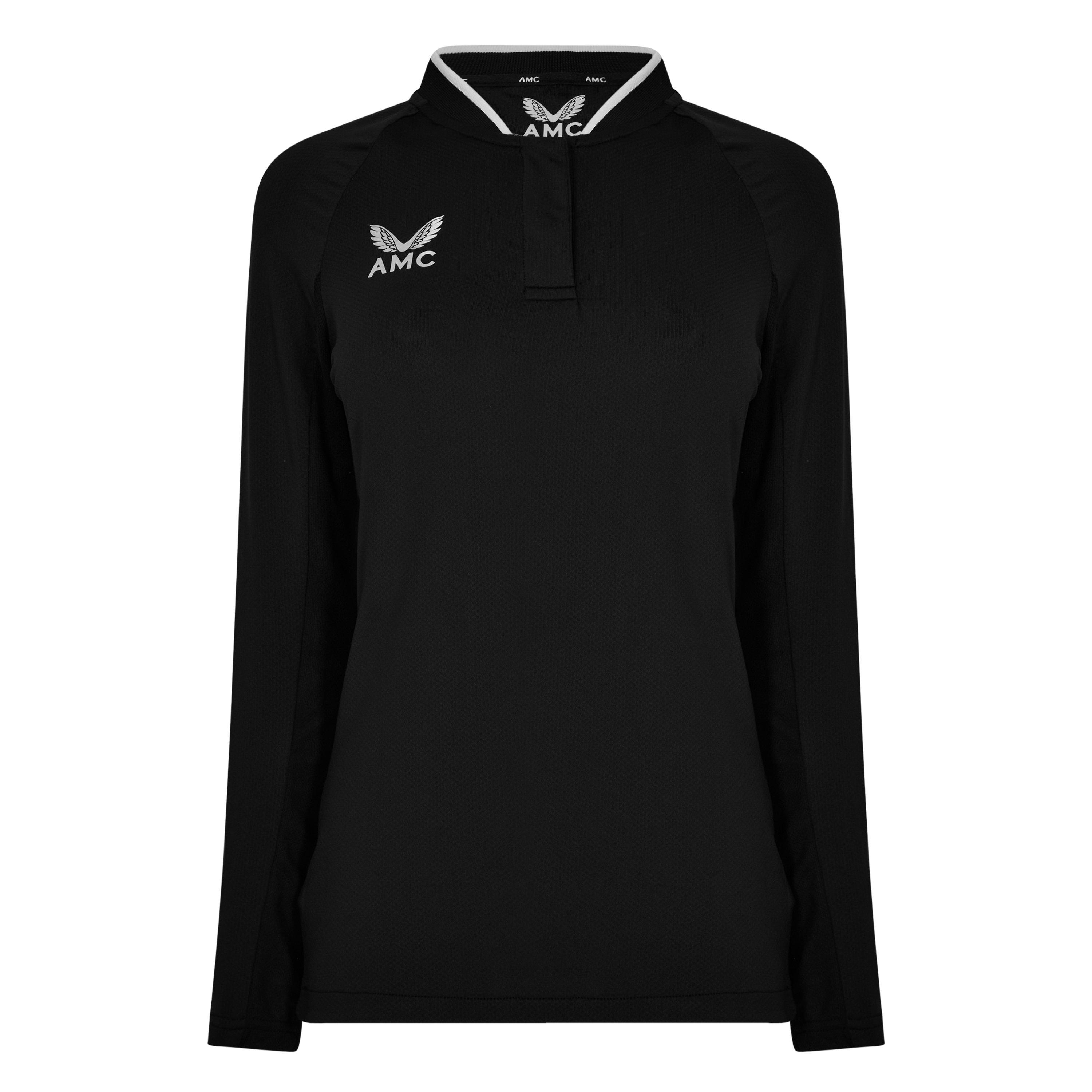 Castore Women's Long Sleeve Polo Top - Black - 8 (XS)
