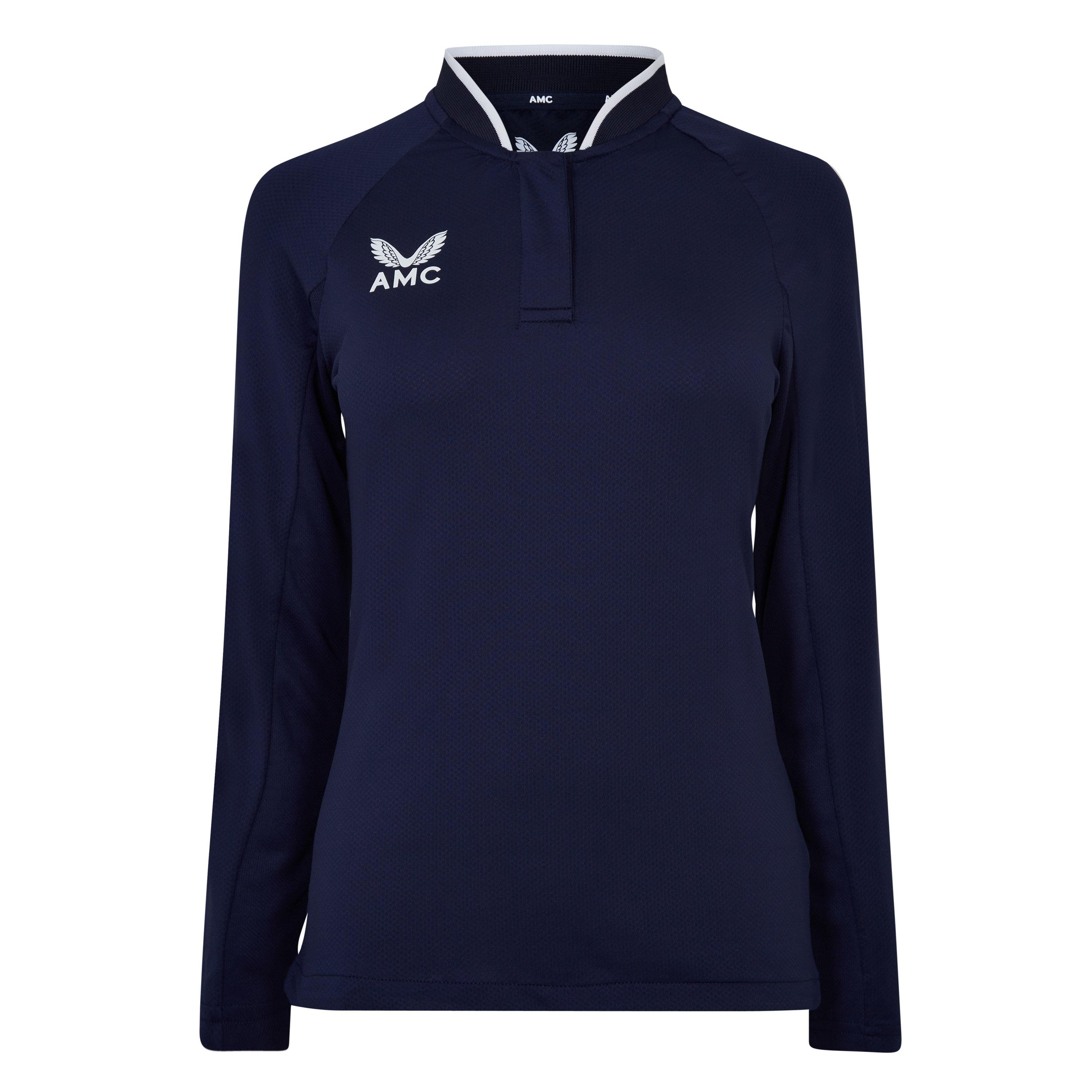 Castore Women's Long Sleeve Polo Top - Navy/White - 8 (XS)