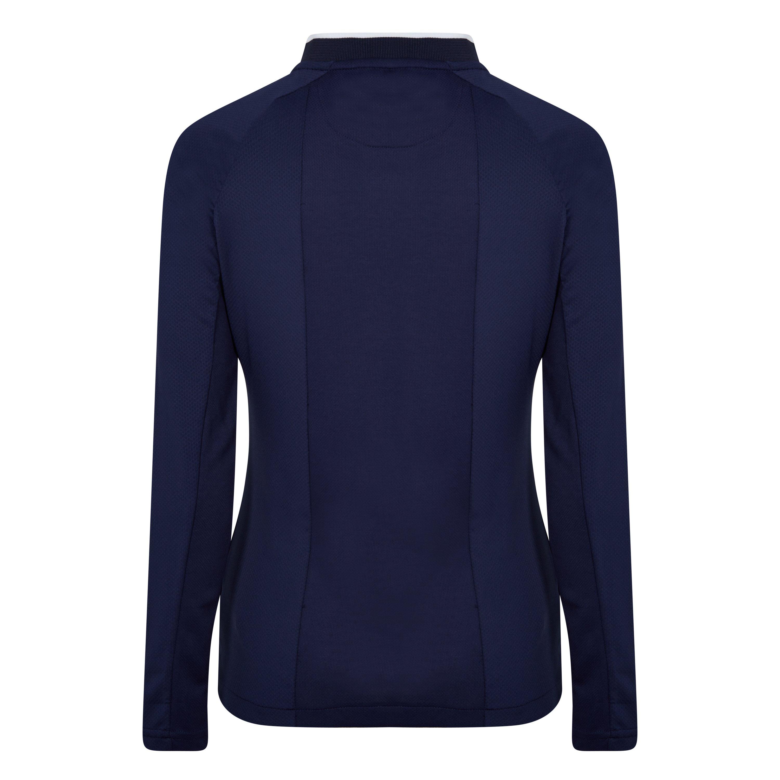 Marineblauw/Wit - Castore - Long Sleeve Polo Top Womens - 2