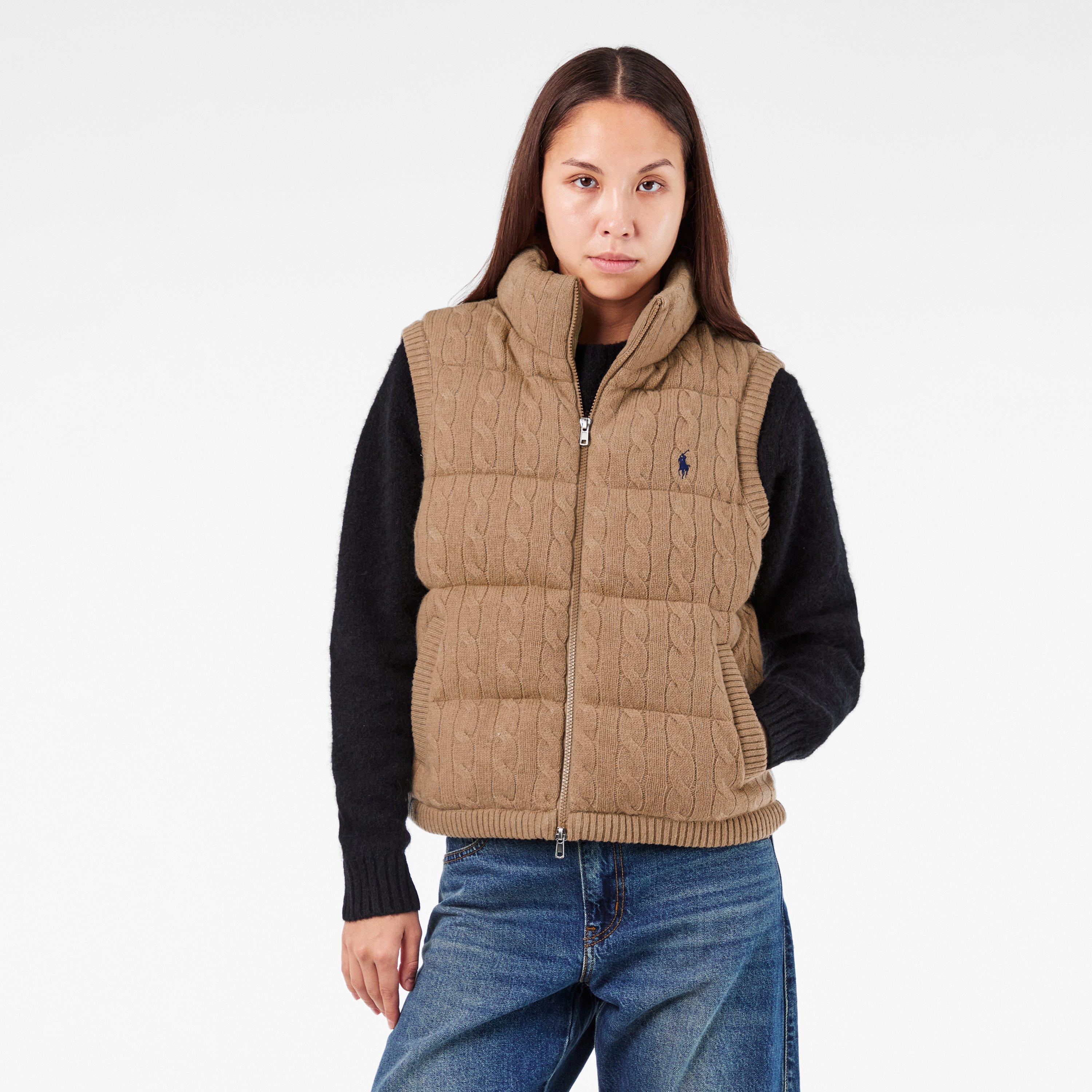 Col Camel - Polo Ralph Lauren - Women's Knitted Sleeveless Gilet - 3