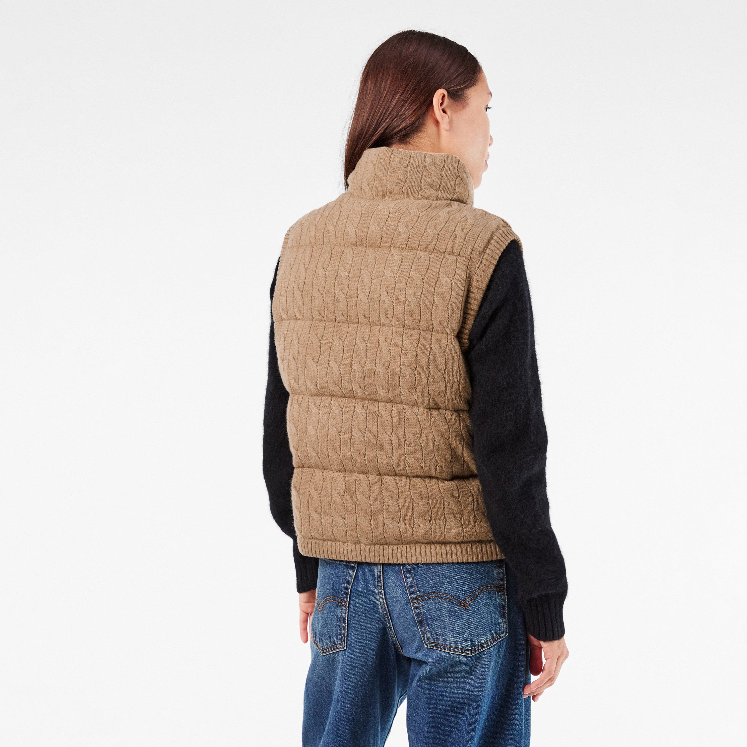 Col Camel - Polo Ralph Lauren - Women's Knitted Sleeveless Gilet - 4