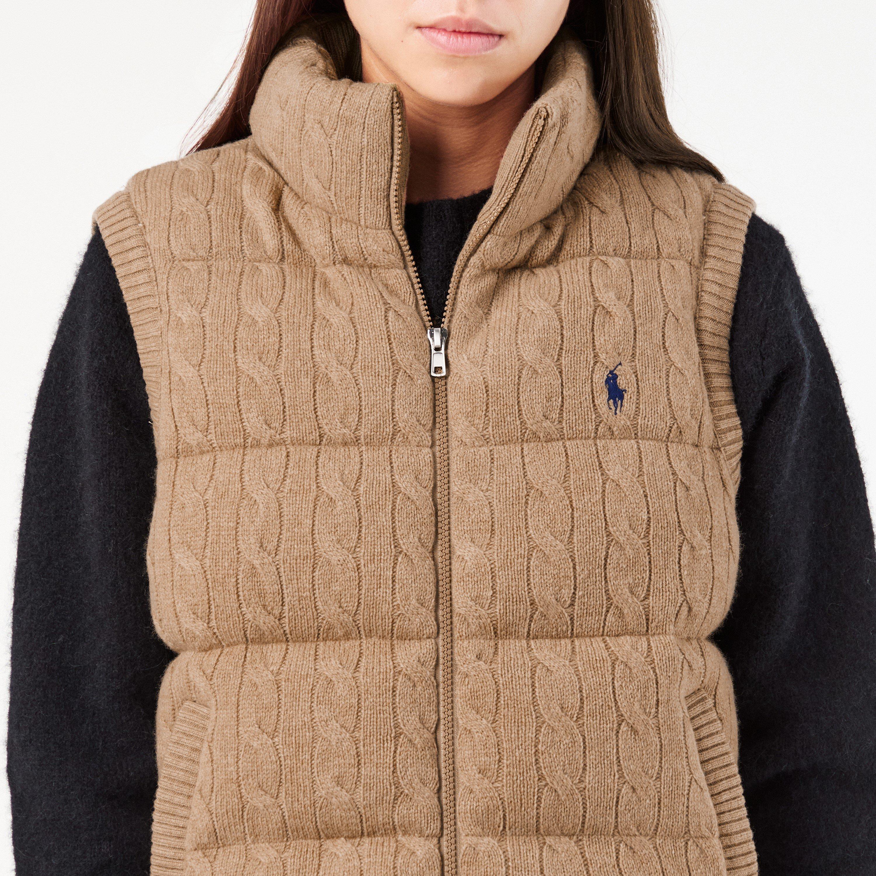 Col Camel - Polo Ralph Lauren - Women's Knitted Sleeveless Gilet - 5